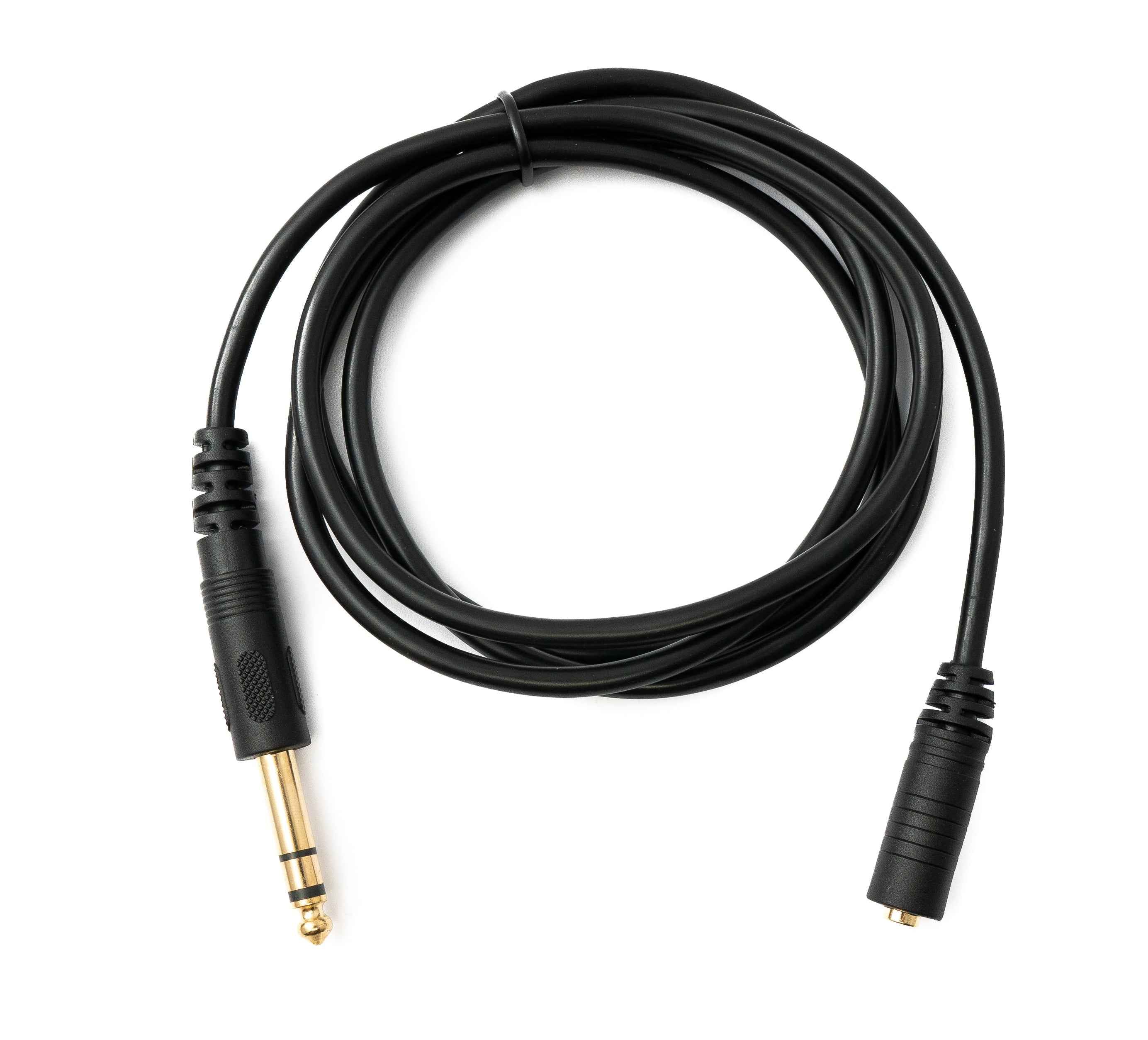 SYSTEM-S Audio Kabel 150 cm Stereo AUX Klinke 6,35 mm Stecker zu 3,5 mm Buchse Schwarz