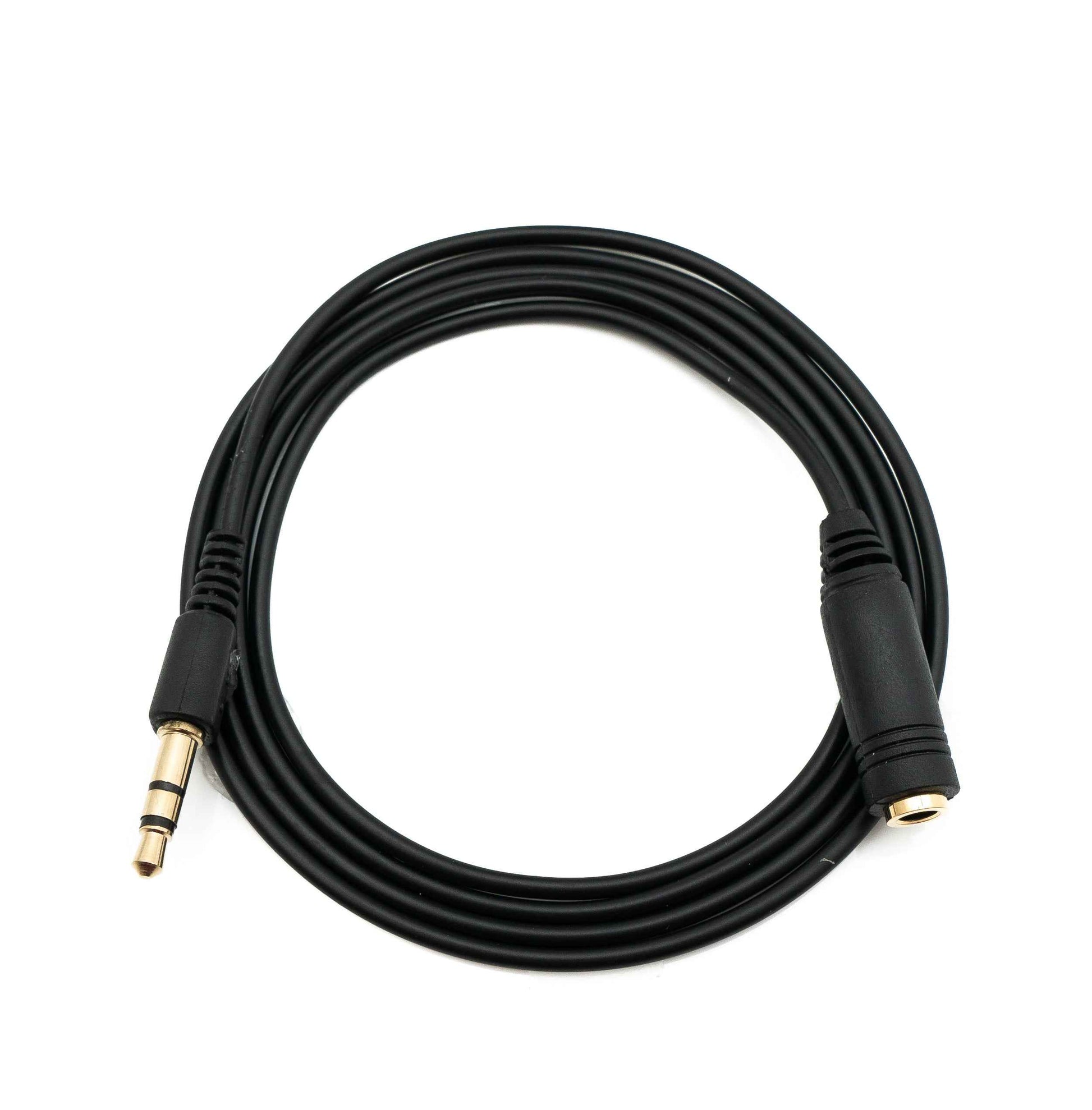 SYSTEM-S Audio Kabel 15 cm Stereo AUX Klinke 3,5 mm Stecker zu Buchse in Schwarz