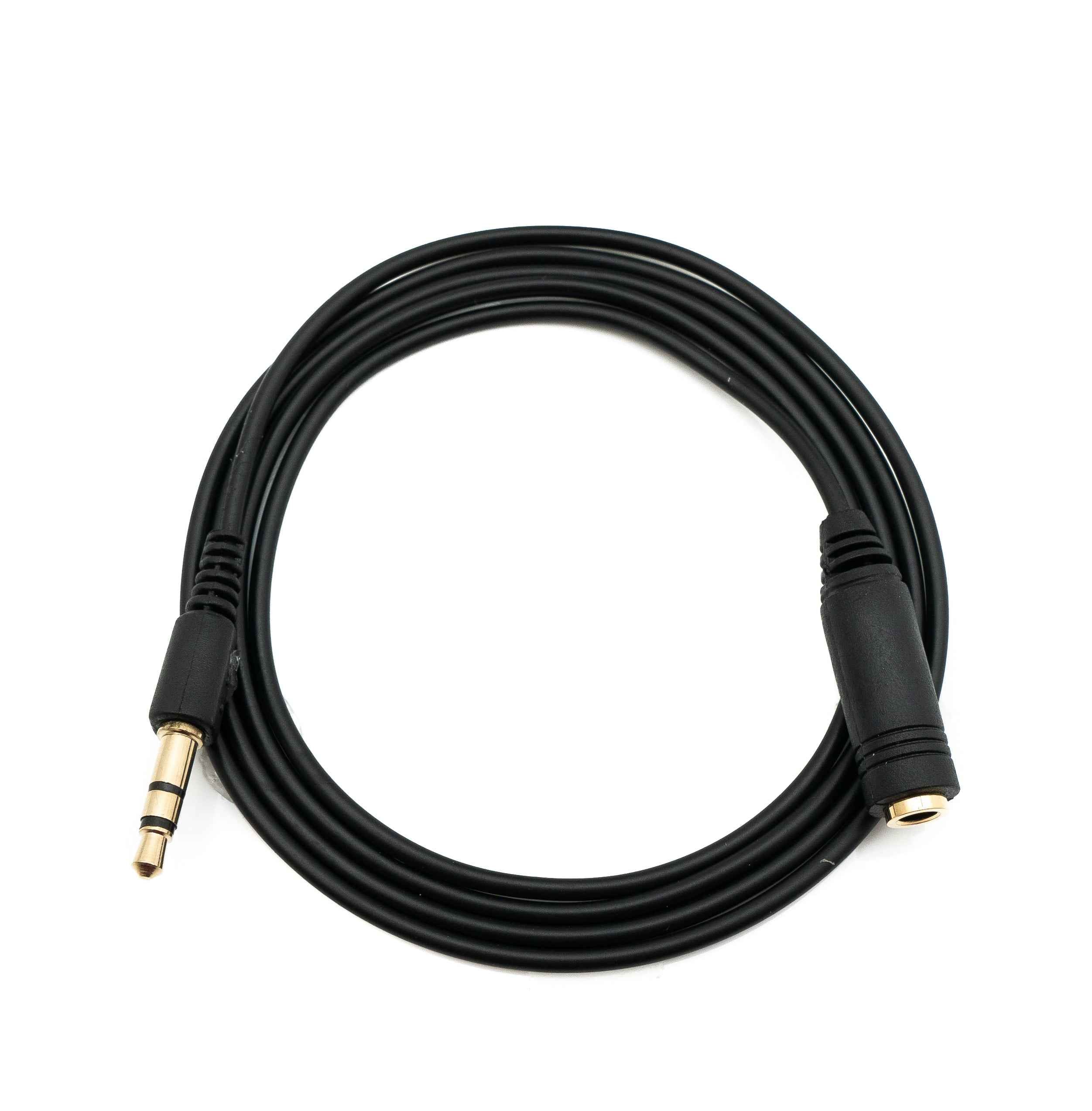 SYSTEM-S Audio Kabel 15 cm Stereo AUX Klinke 3,5 mm Stecker zu Buchse in Schwarz