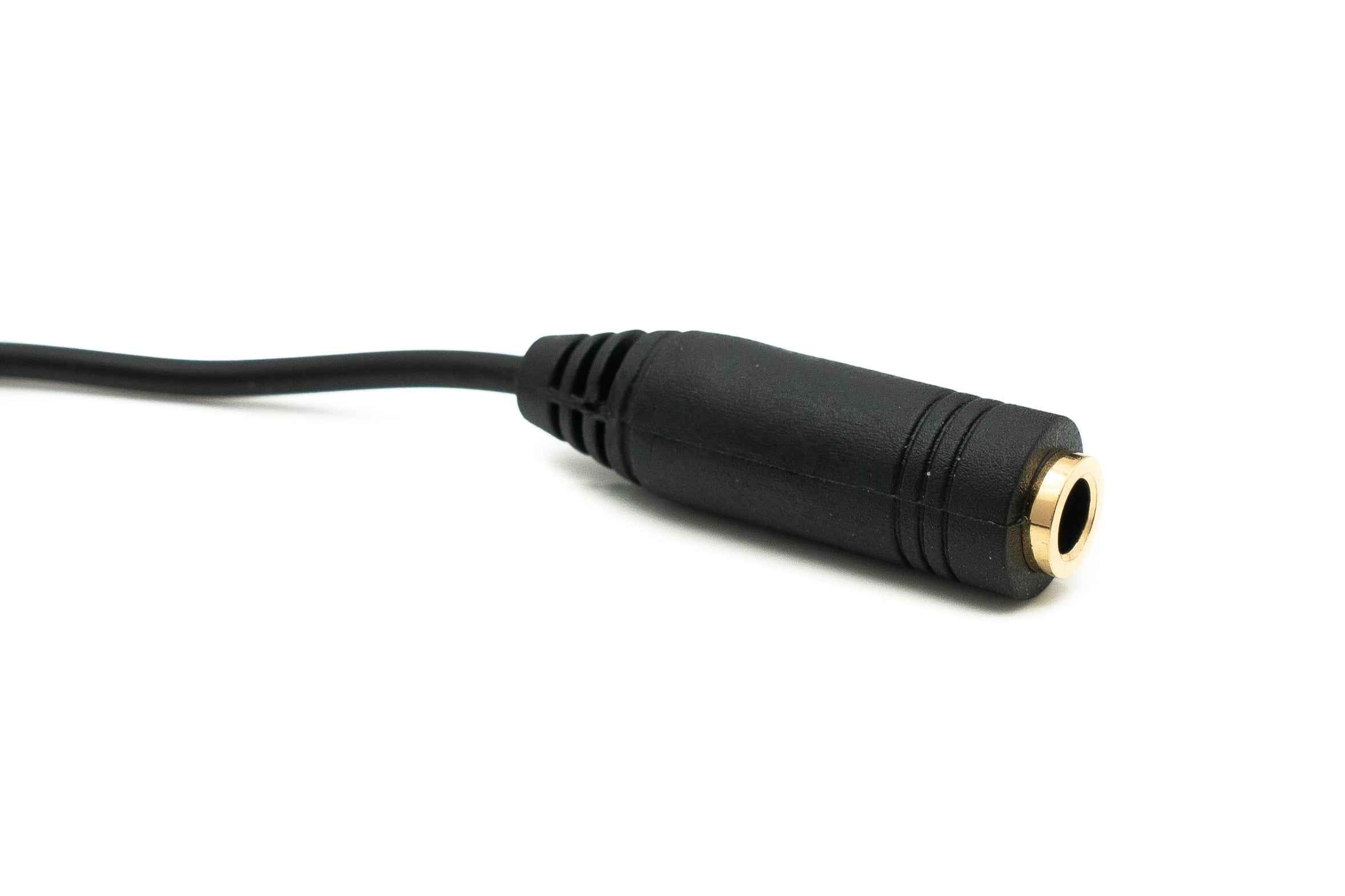 SYSTEM-S Audio Kabel 15 cm Stereo AUX Klinke 3,5 mm Stecker zu Buchse in Schwarz
