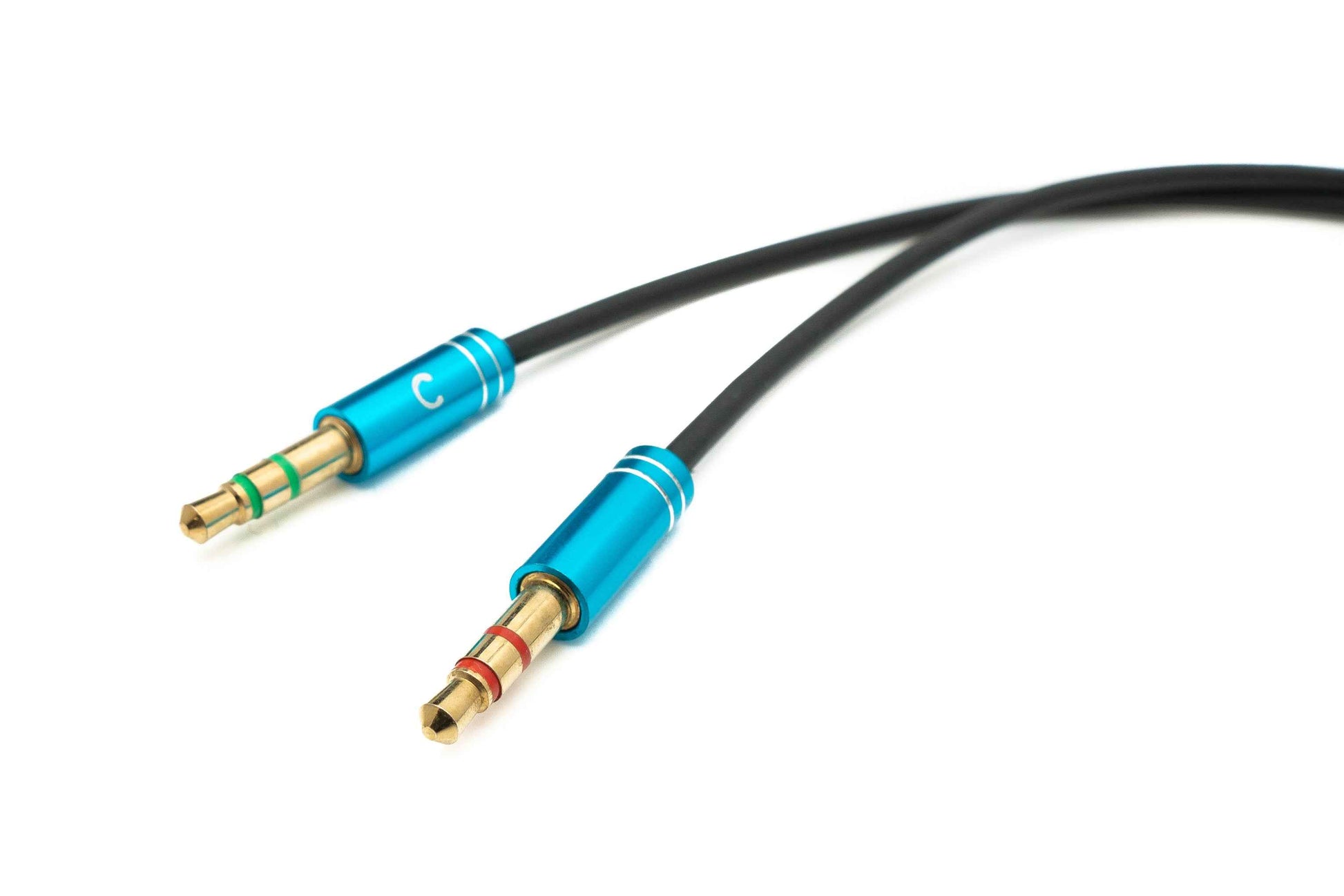 SYSTEM-S Audio Y Kabel 30 cm Stereo AUX Klinke 3,5mm Buchse zu 2x Stecker Schwarz
