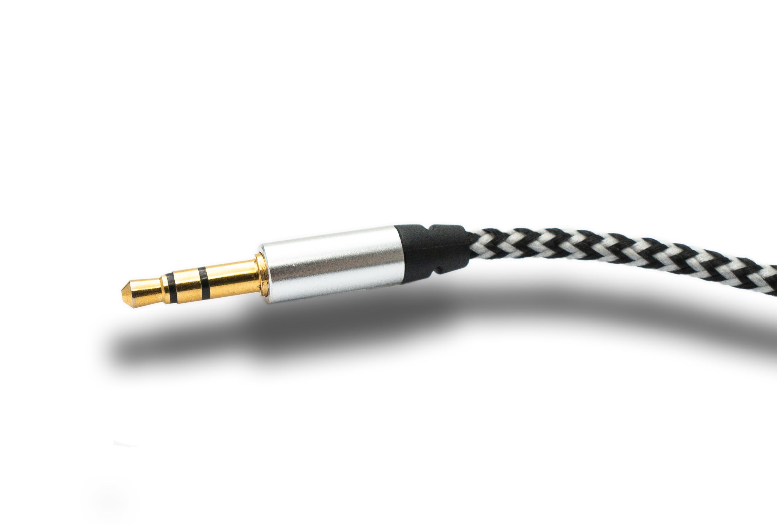 Audio Kabel 100 cm Stereo AUX Klinke 3,5 mm geflochten in Grau 81547106