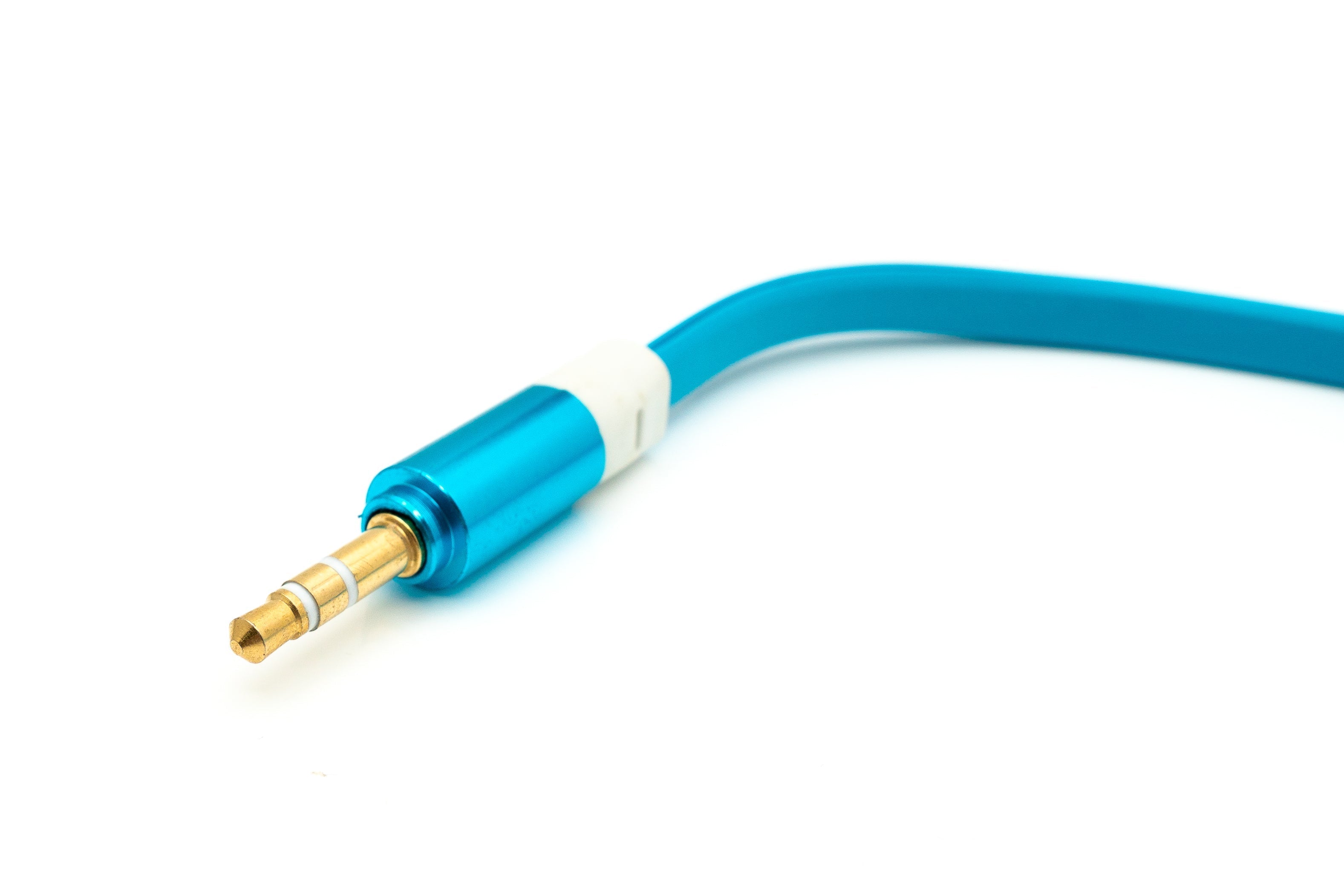 Audio Y-Kabel 20 cm 3,5 mm Klinke Stecker zu 2x Buchse flach blau 81640534