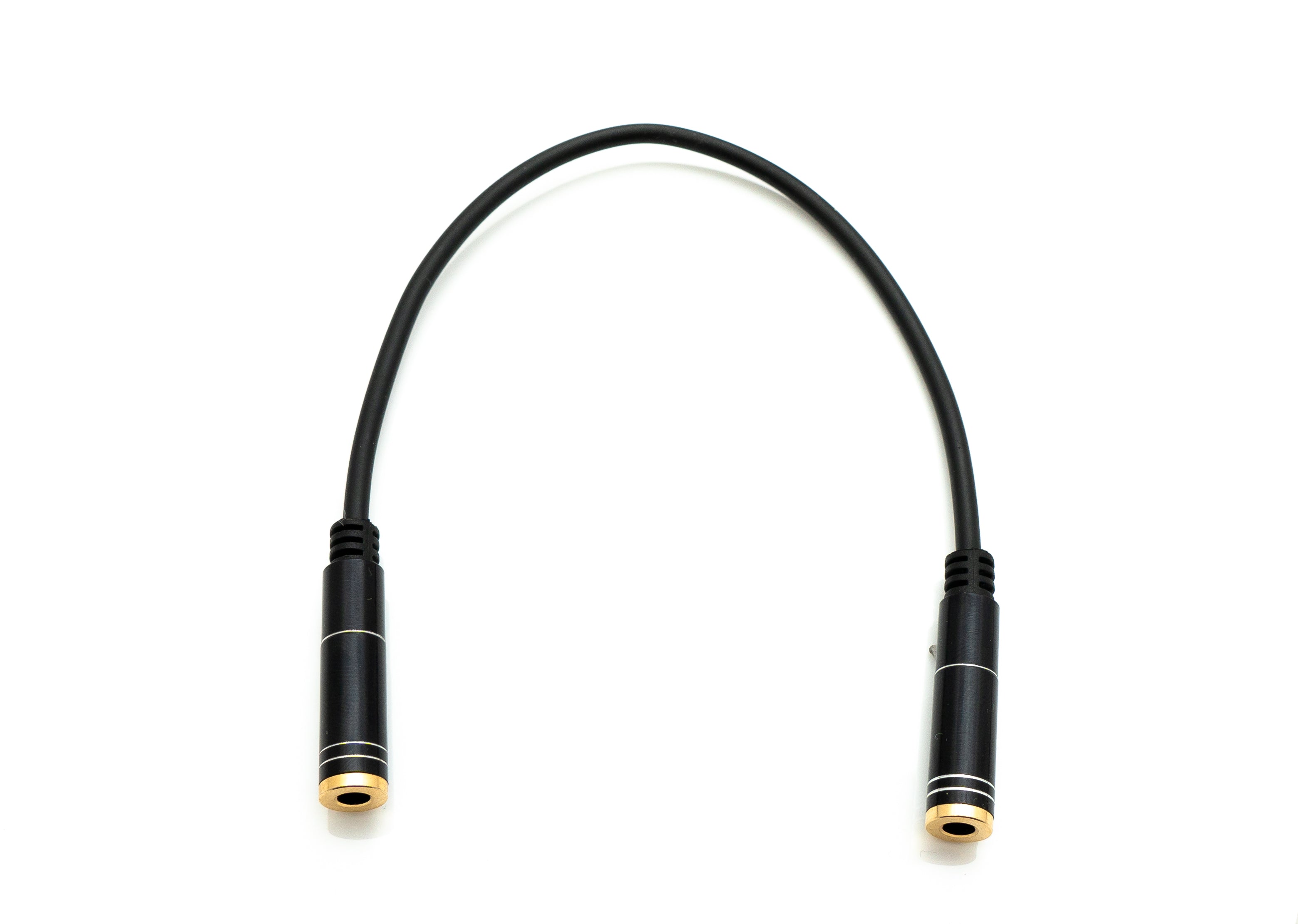 Audio Kabel 20 cm Stereo AUX Klinke 3,5 mm Buchse zu Buchse schwarz 81546964