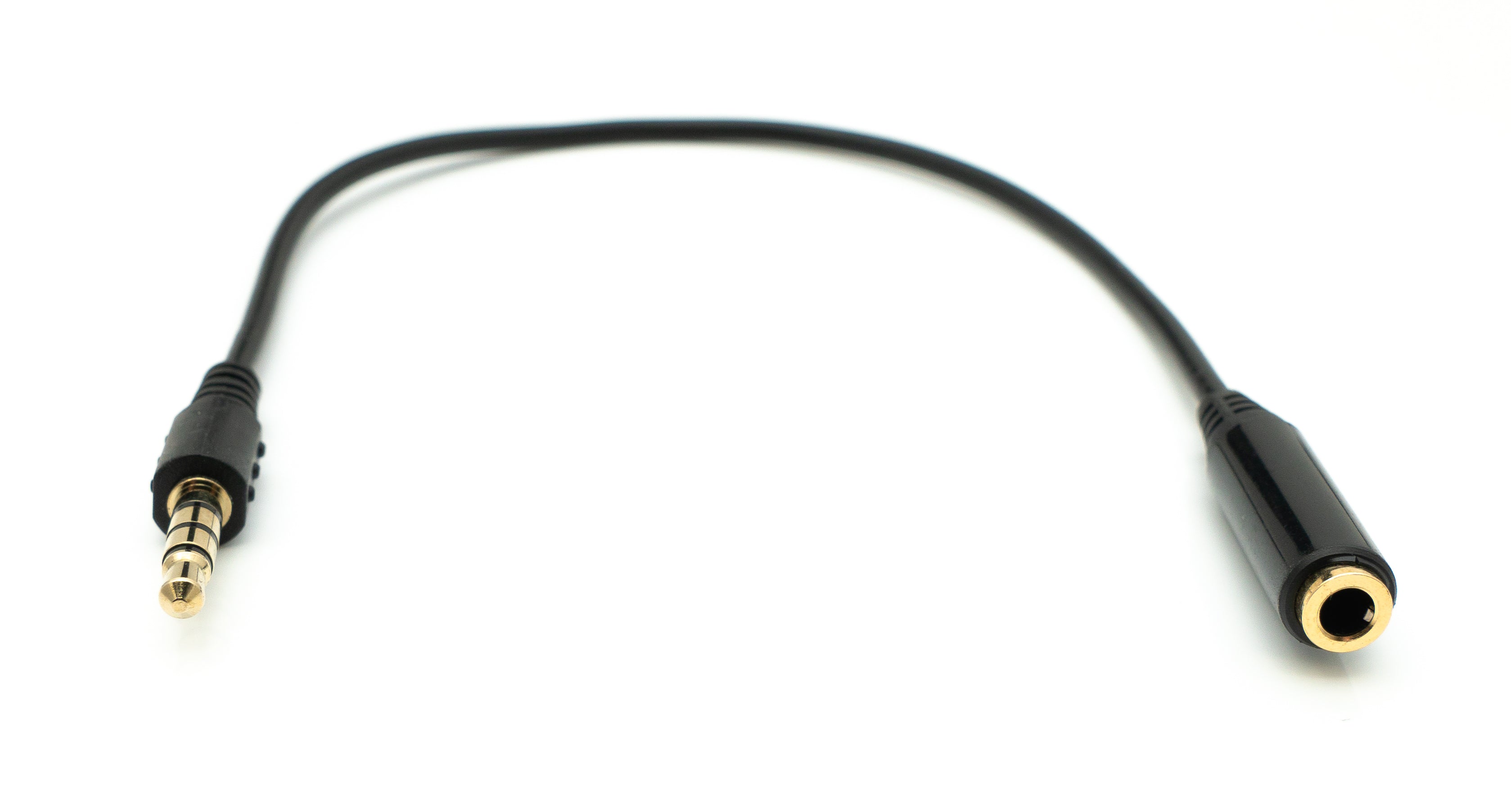 AUX-Kabel 25 cm Stereo Klinke 3,5 mm Stecker zu Buchse schwarz 81546818
