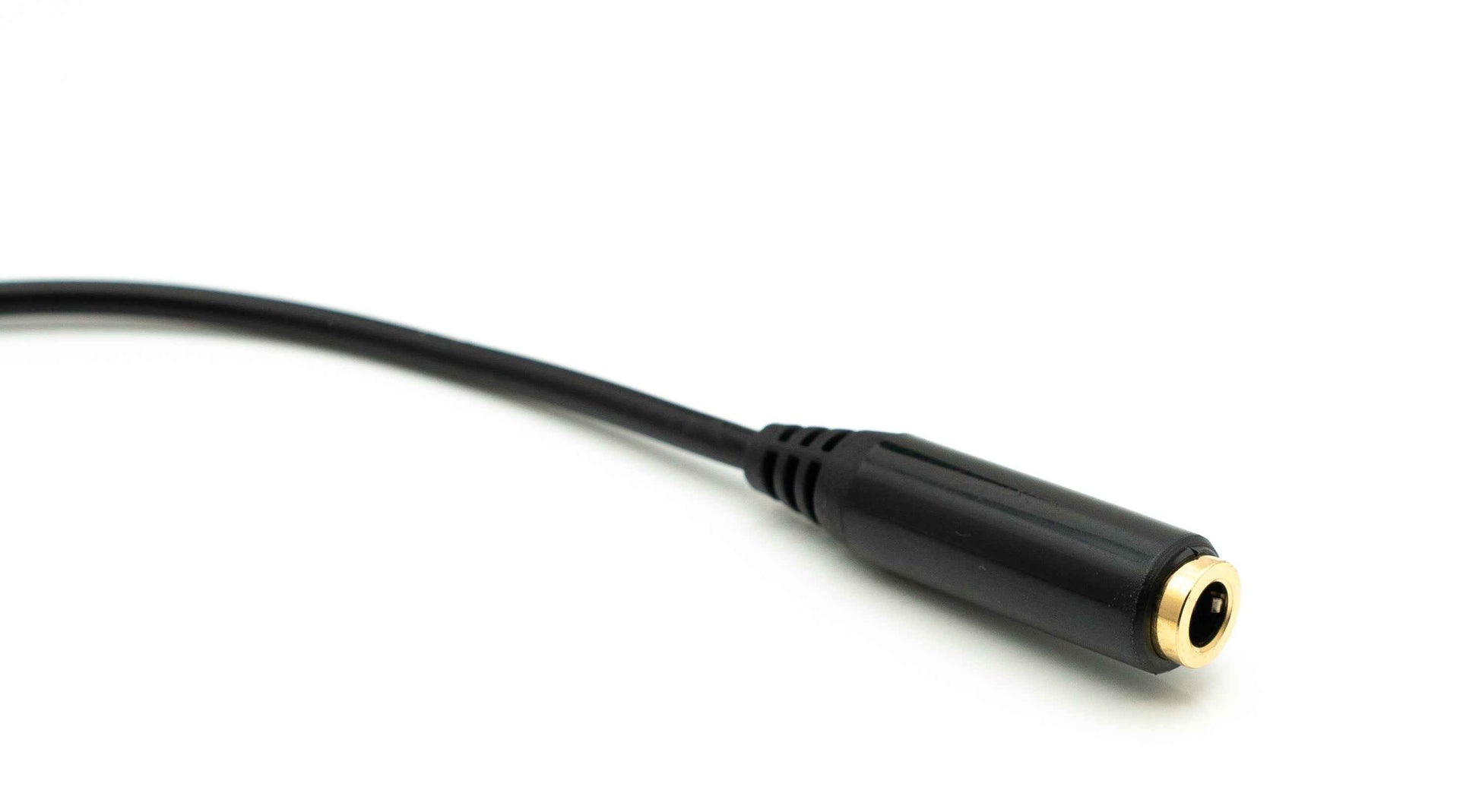 SYSTEM-S Audio Kabel 25 cm Stereo AUX Klinke 3,5 mm Stecker zu Buchse in Schwarz