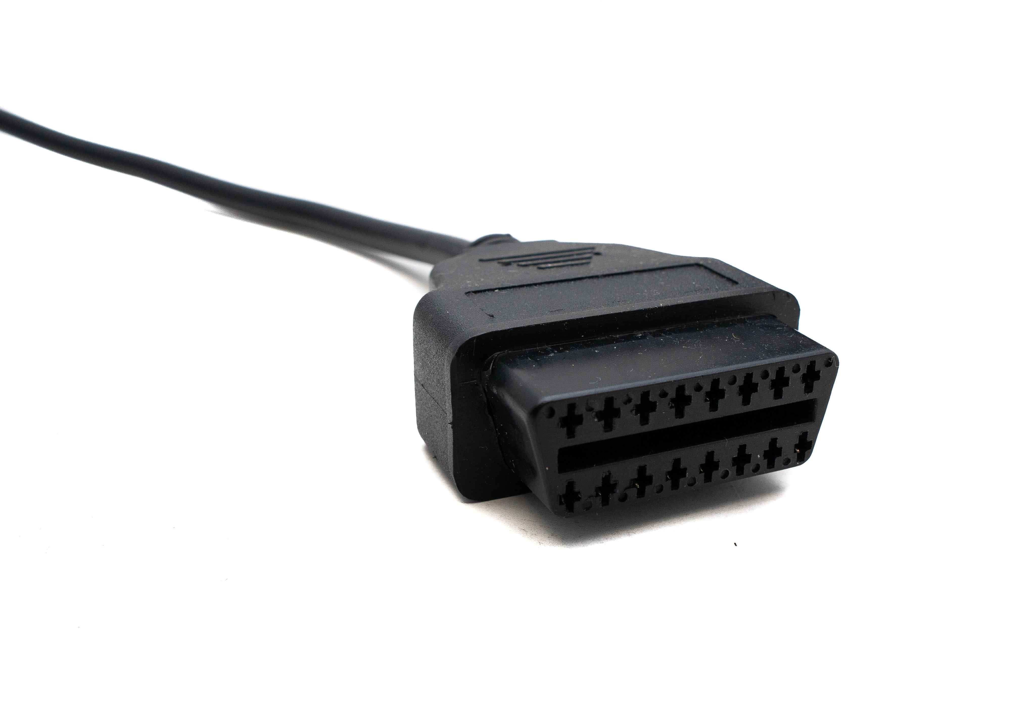 SYSTEM-S OBD Kabel 35 cm OBD 2 Buchse für BMW 20pin in Schwarz für Auto Diagnose