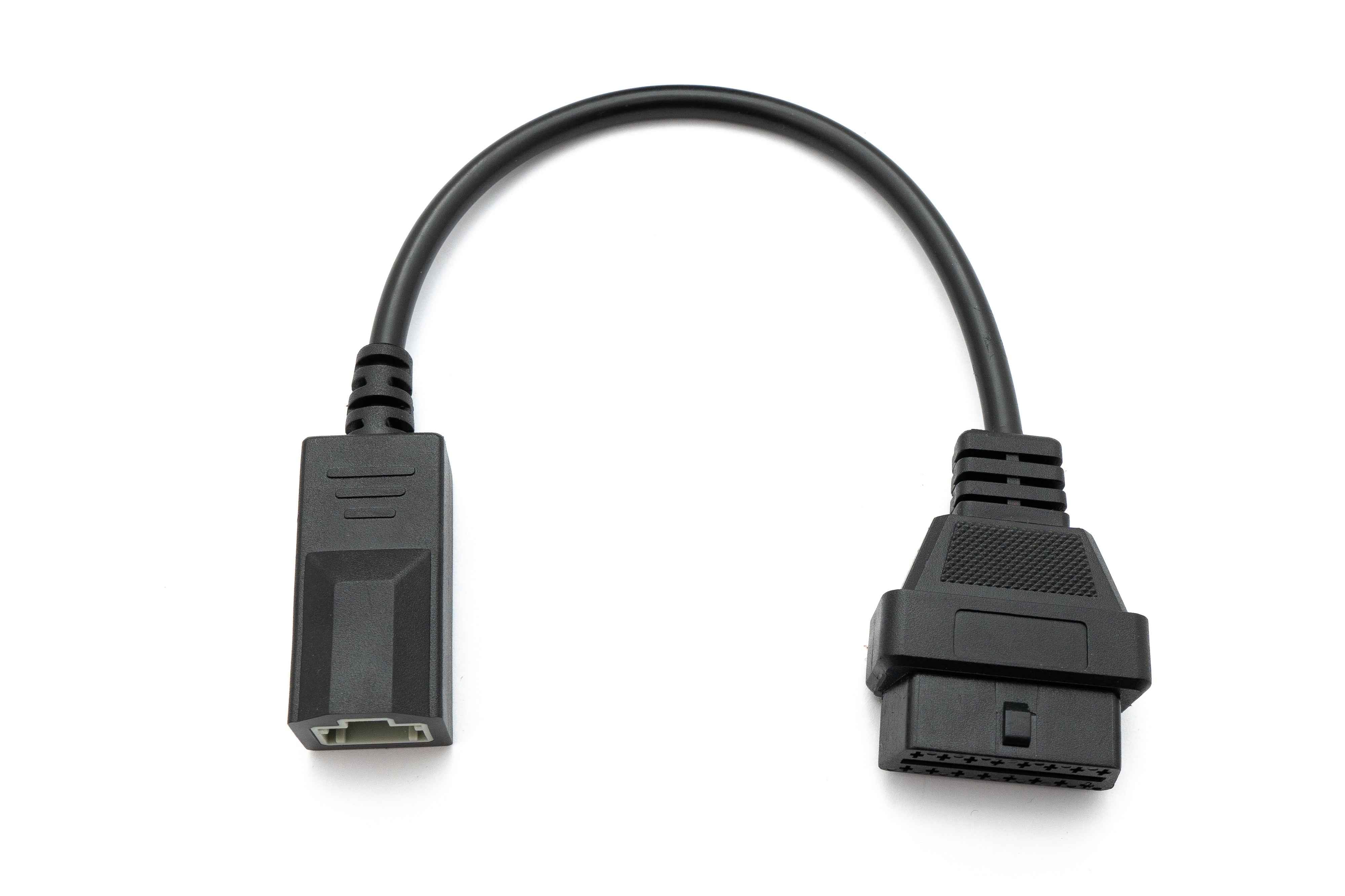 SYSTEM-S OBD Kabel 30 cm OBD 2 Buchse für Honda 3pin in Schwarz für Auto Diagnose