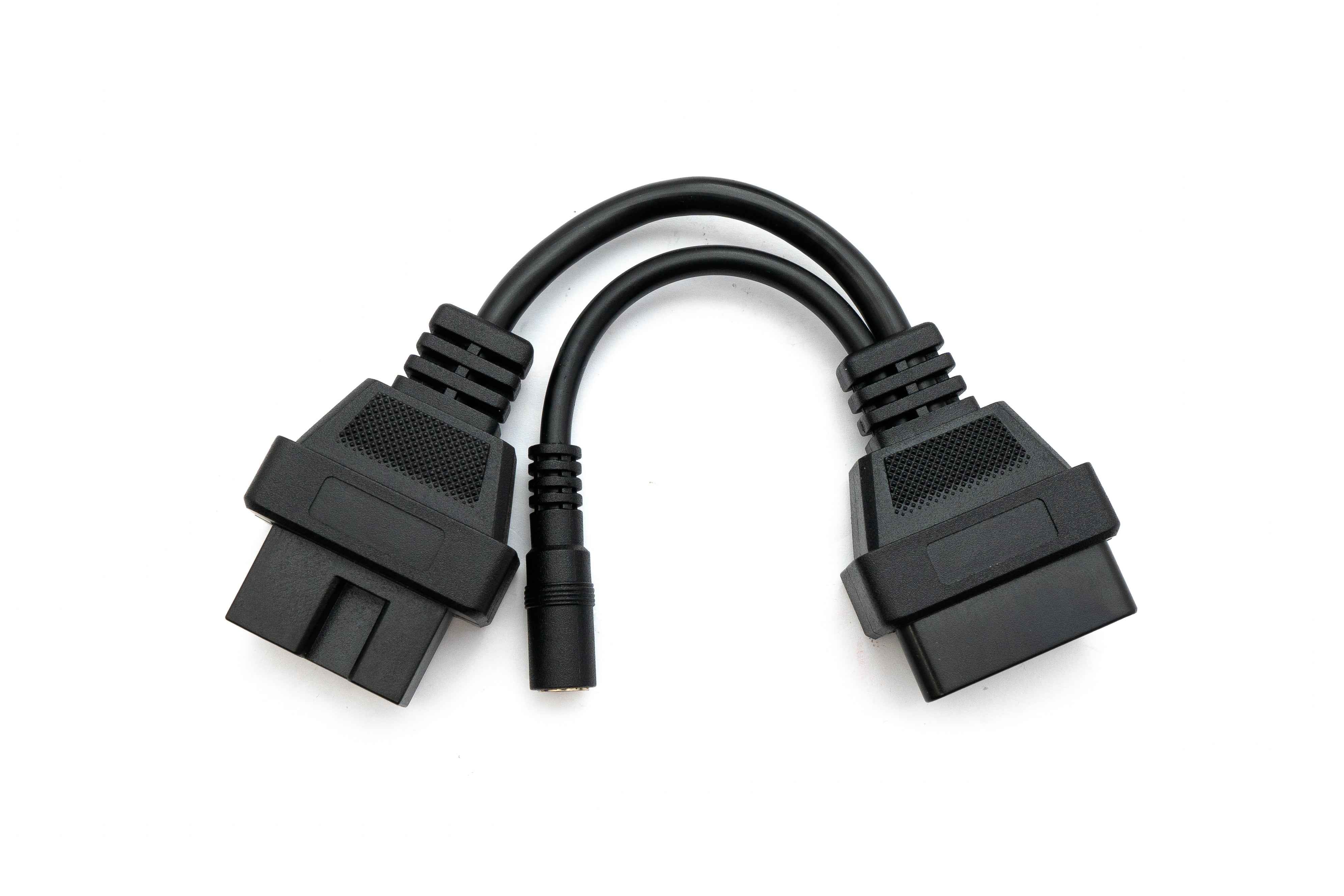 SYSTEM-S OBD Kabel 20 cm OBD 2 Buchse für Mitsubishi 12pin in Schwarz für Auto Diagnose