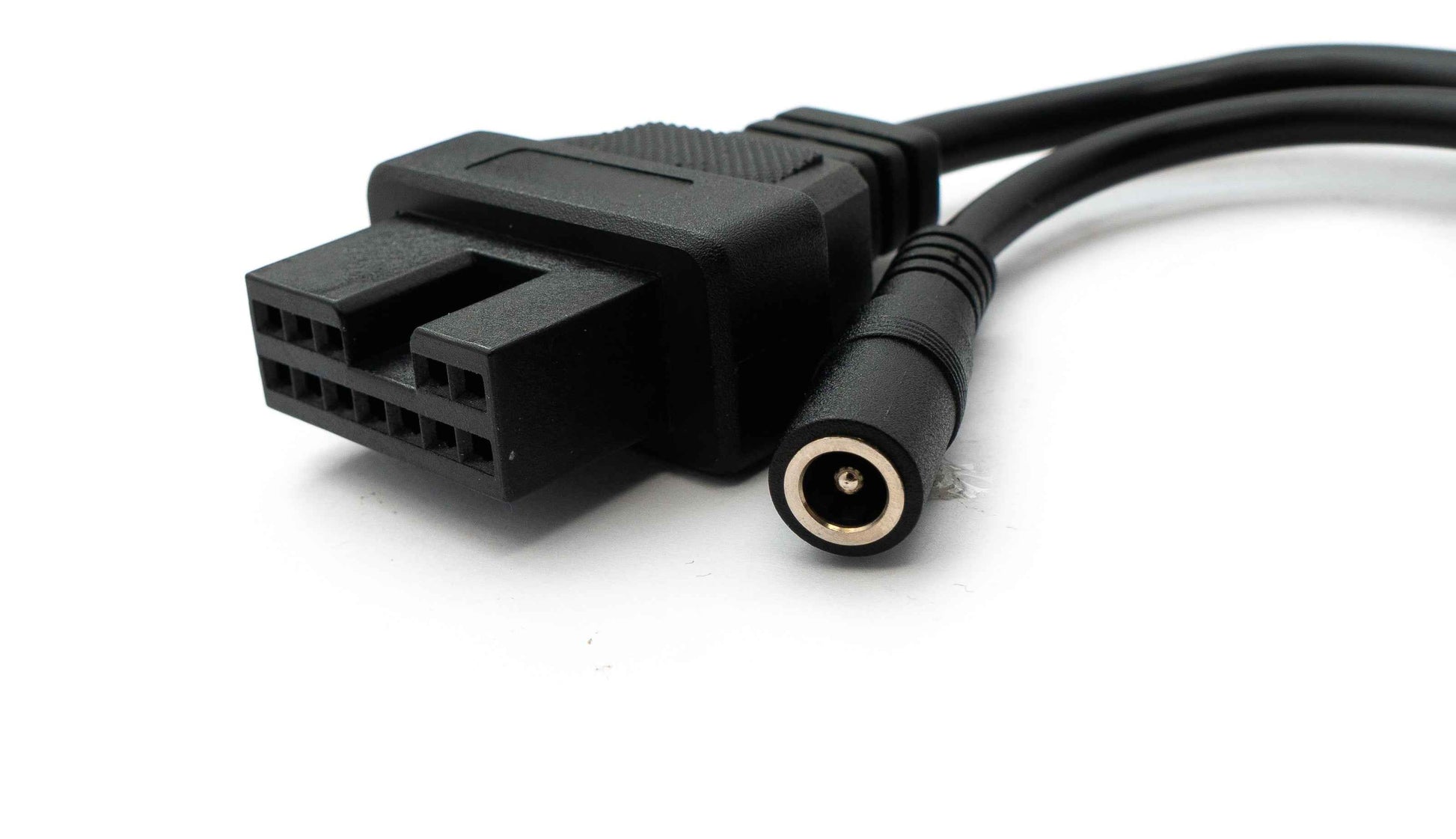 SYSTEM-S OBD Kabel 20 cm OBD 2 Buchse für Mitsubishi 12pin in Schwarz für Auto Diagnose