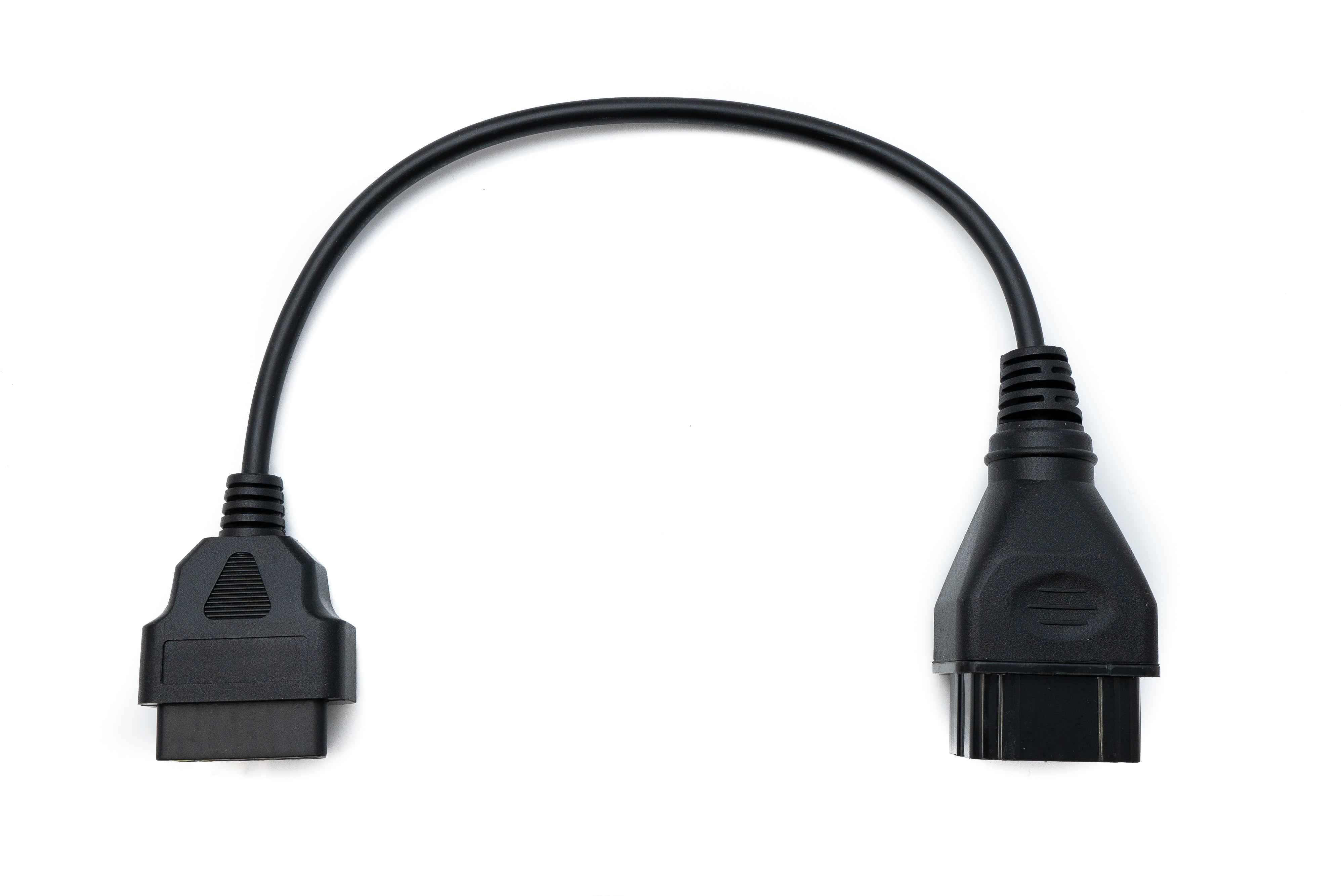 SYSTEM-S OBD Kabel 40 cm OBD 2 Buchse für Renault 12pin in Schwarz für Auto Diagnose