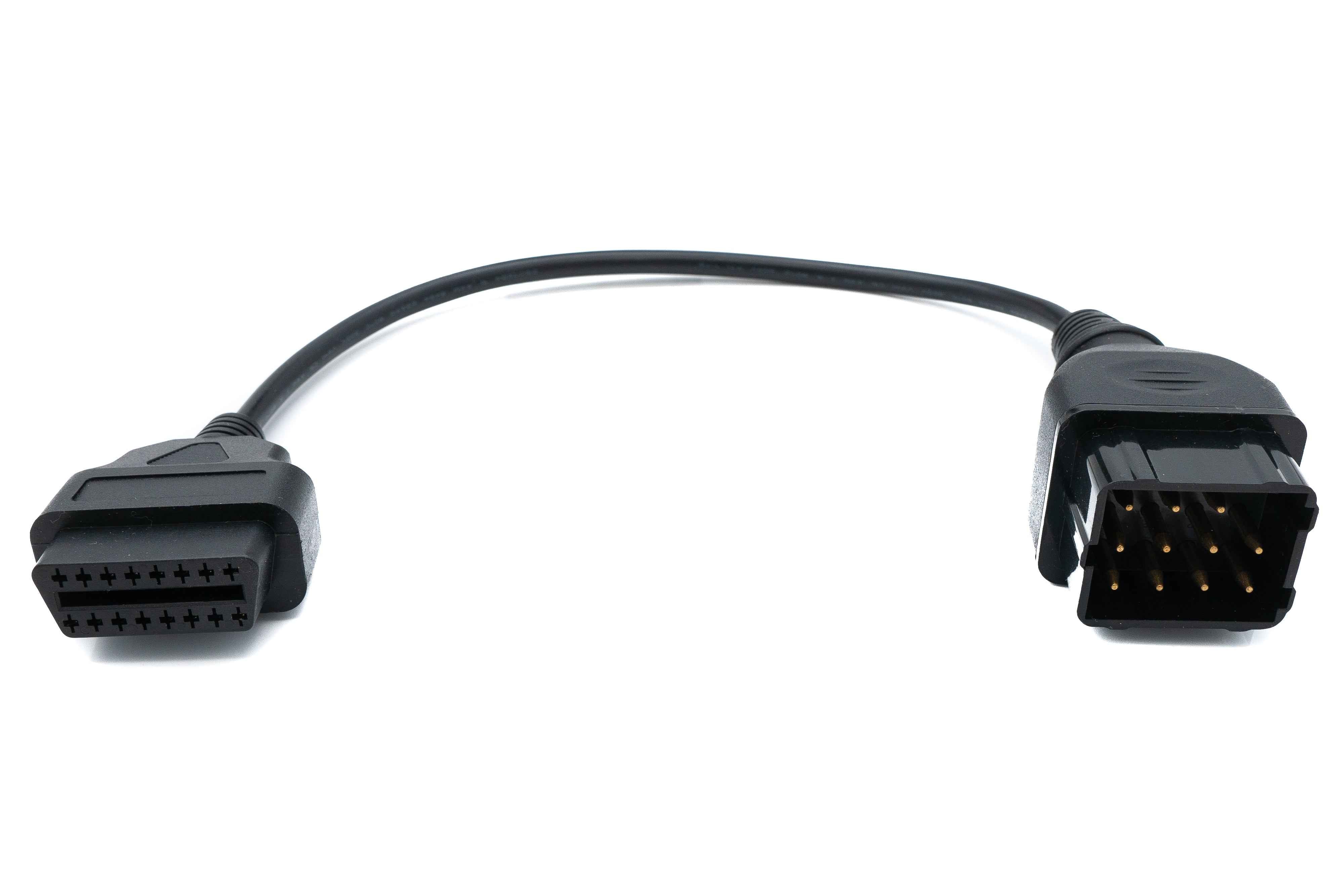 SYSTEM-S OBD Kabel 40 cm OBD 2 Buchse für Renault 12pin in Schwarz für Auto Diagnose