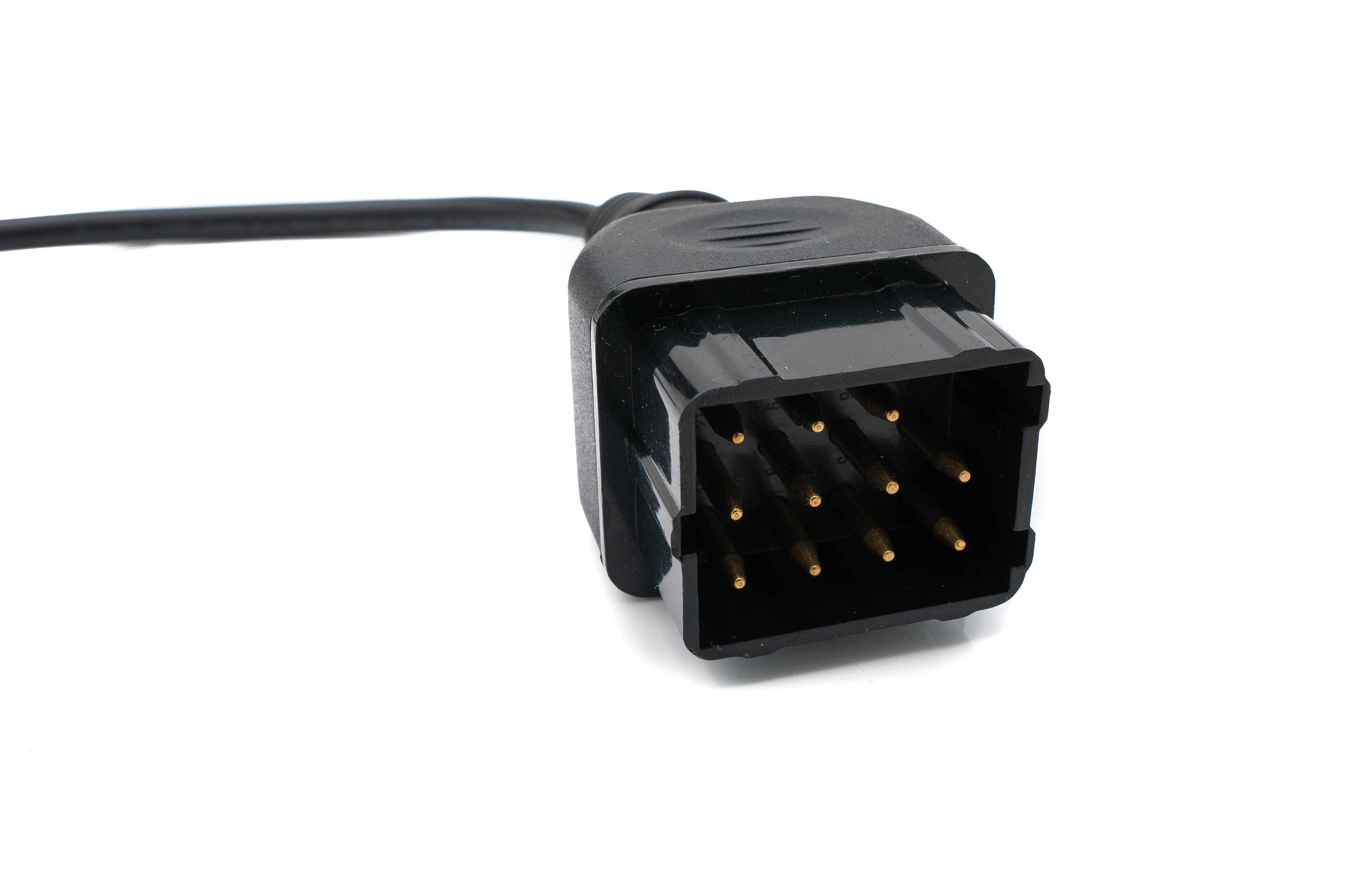 SYSTEM-S OBD Kabel 40 cm OBD 2 Buchse für Renault 12pin in Schwarz für Auto Diagnose