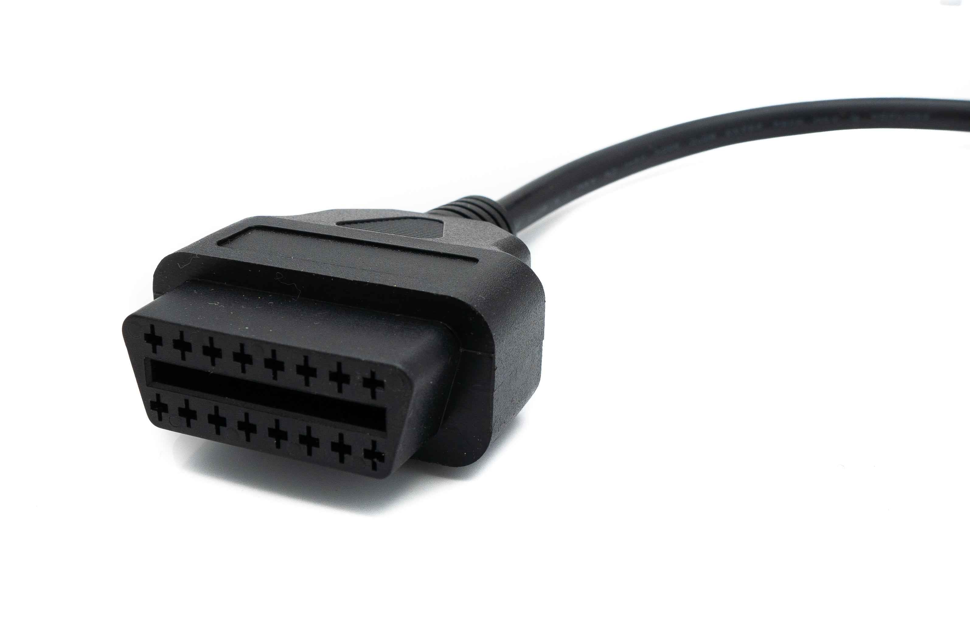 SYSTEM-S OBD Kabel 40 cm OBD 2 Buchse für Renault 12pin in Schwarz für Auto Diagnose