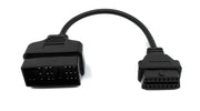 SYSTEM-S OBD Kabel 20 cm OBD 2 Buchse für Toyota 22pin in Schwarz Adapter Auto Diagnose