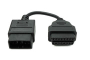 SYSTEM-S OBD Kabel 10 cm OBD 2 Buchse für Subaru 9pin in Schwarz für Auto Diagnose