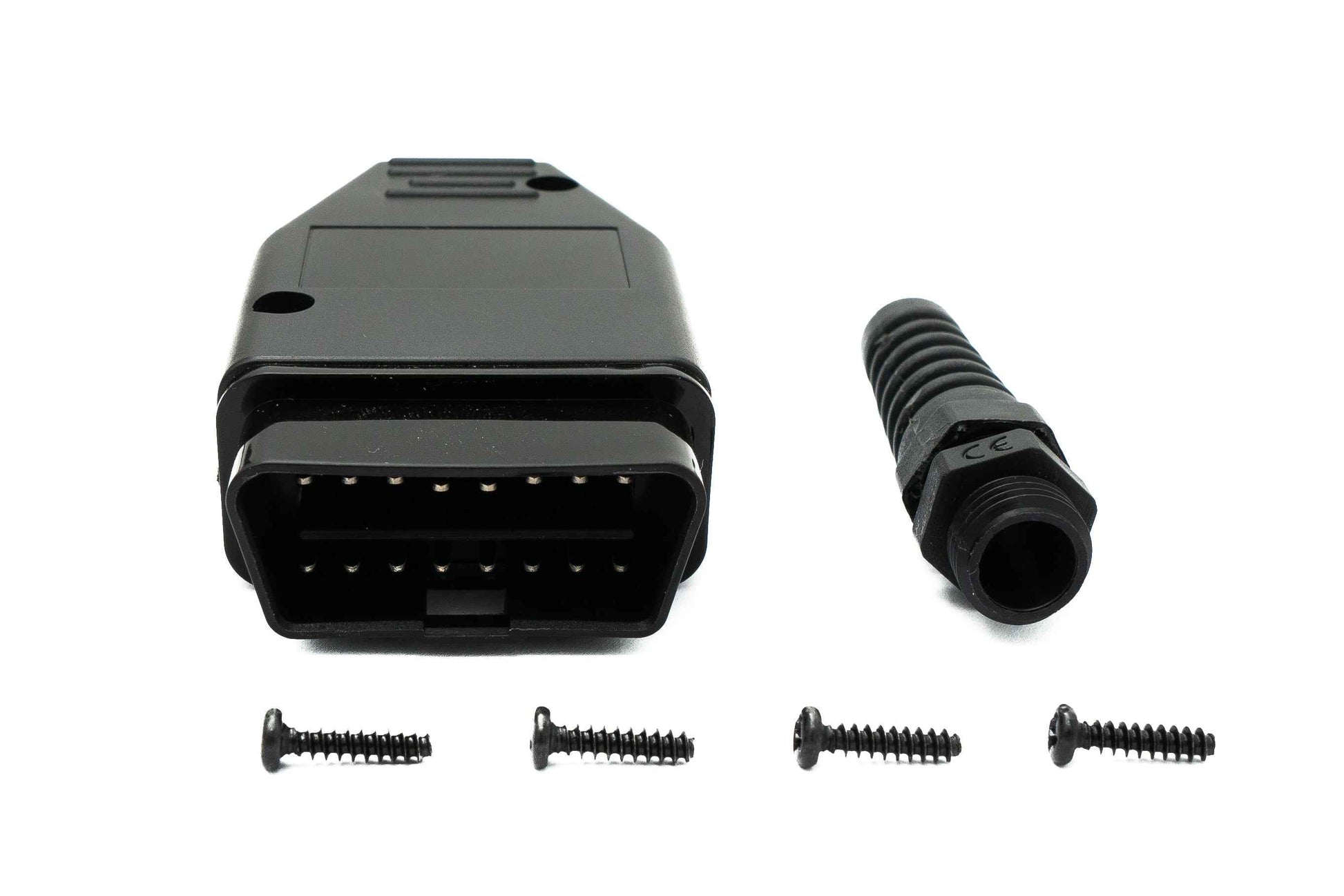 SYSTEM-S OBD Adapter OBD 2 16 pin Stecker Anschluss Kabel in Schwarz für Auto Diagnose