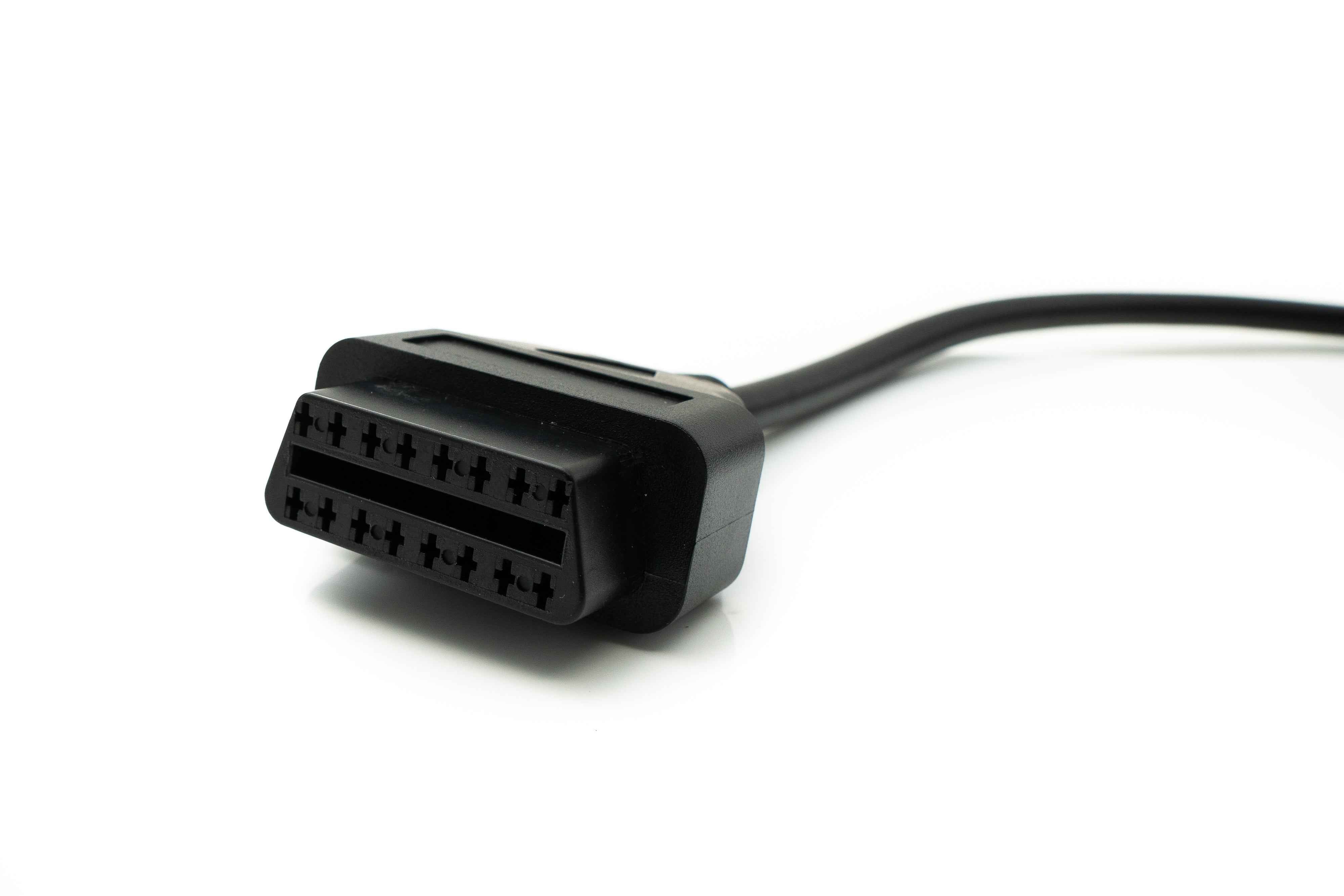 SYSTEM-S OBD Kabel 150 cm OBD 2 16pin J1962M Stecker zu J1962F Buchse für Auto Diagnose