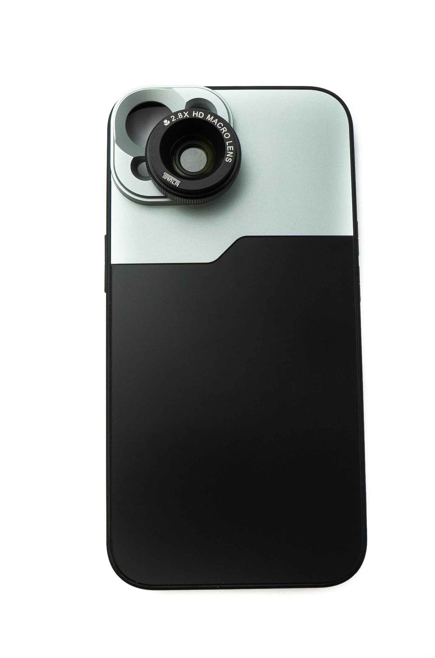 SYSTEM-S Makro Linse 2.8x HD Filter mit Hülle in Schwarz für iPhone 14