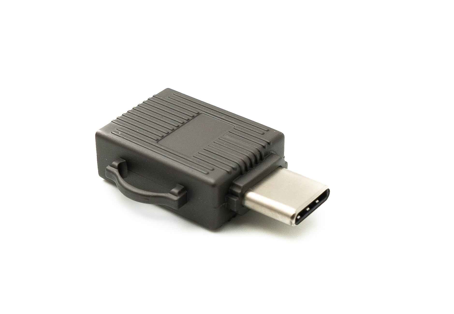 SYSTEM-S USB 3.1 Typ C Micro SD Karte Lesegerät Kartenleser SDXC Adapter in Grau