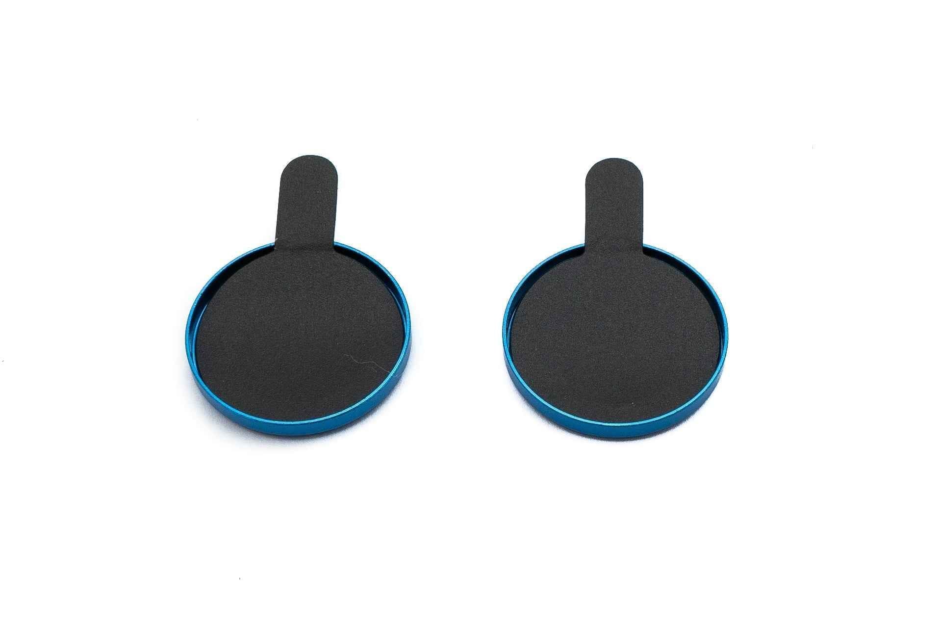 SYSTEM-S Kamera Schutz Linse Objektiv Abdeckung aus Glas Metall für iPhone 13 + Mini Blau