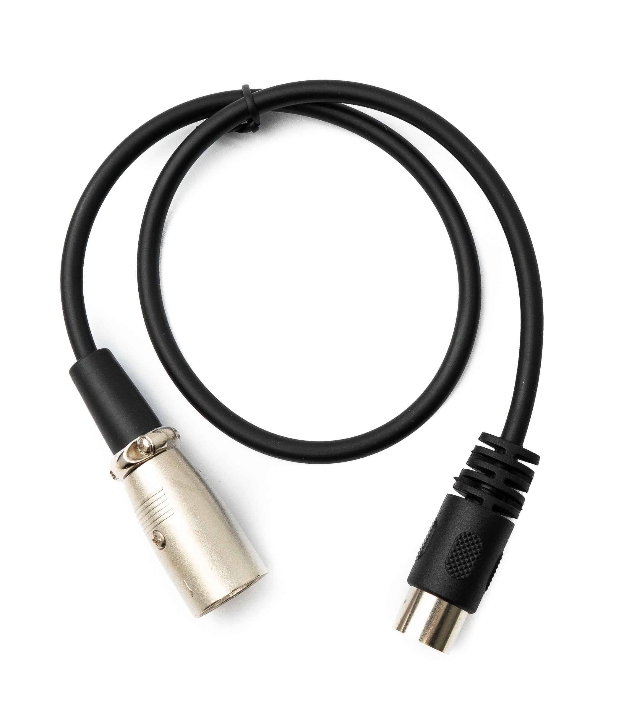 SYSTEM-S Audio Kabel 50 cm XLR 3 polig Stecker zu DIN 5 polig Stecker in Schwarz