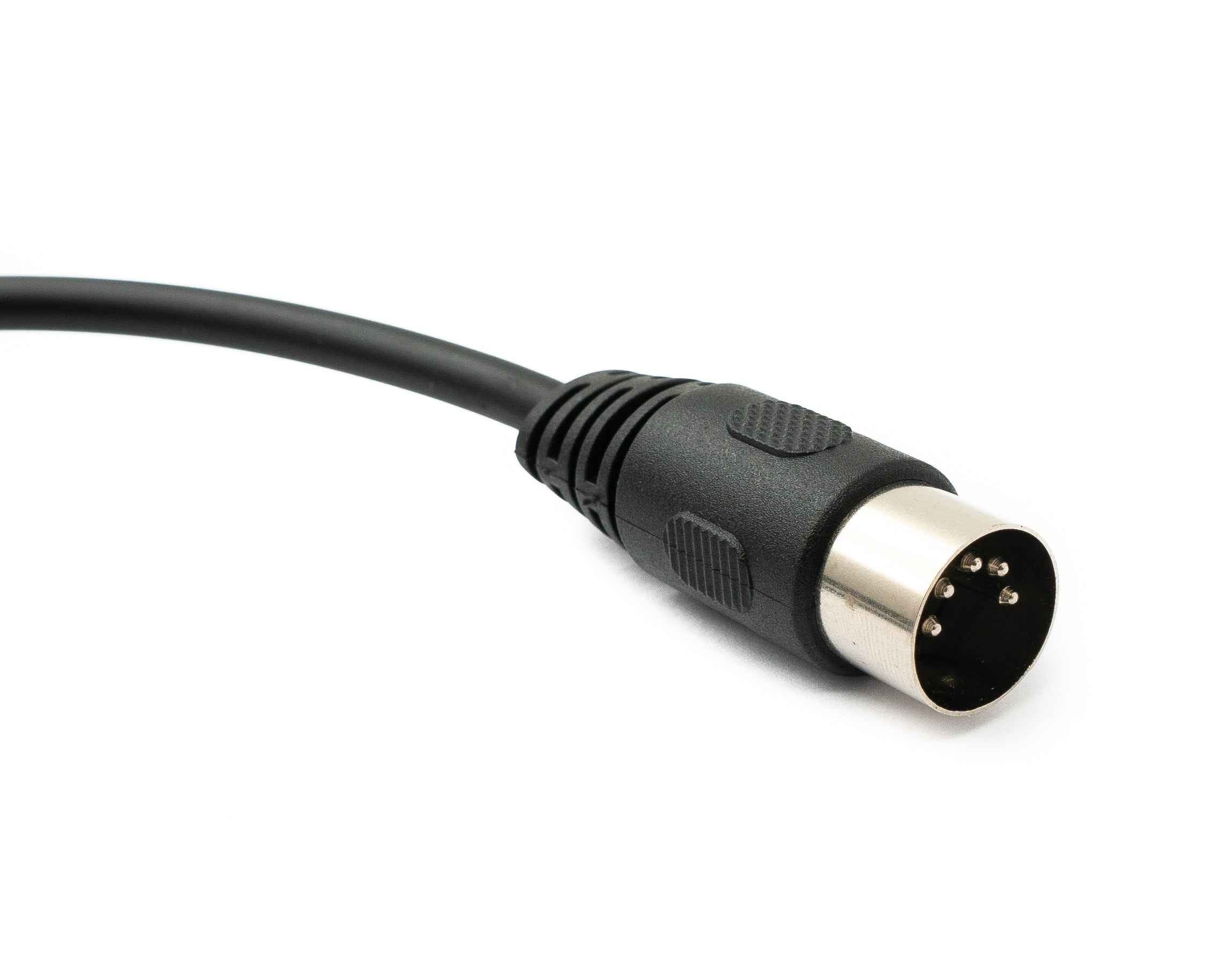 SYSTEM-S Audio Kabel 50 cm XLR 3 polig Stecker zu DIN 5 polig Stecker in Schwarz