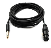 SYSTEM-S Audio Kabel 5 m XLR 3 polig Buchse zu 6.35 mm Klinke Stecker AUX