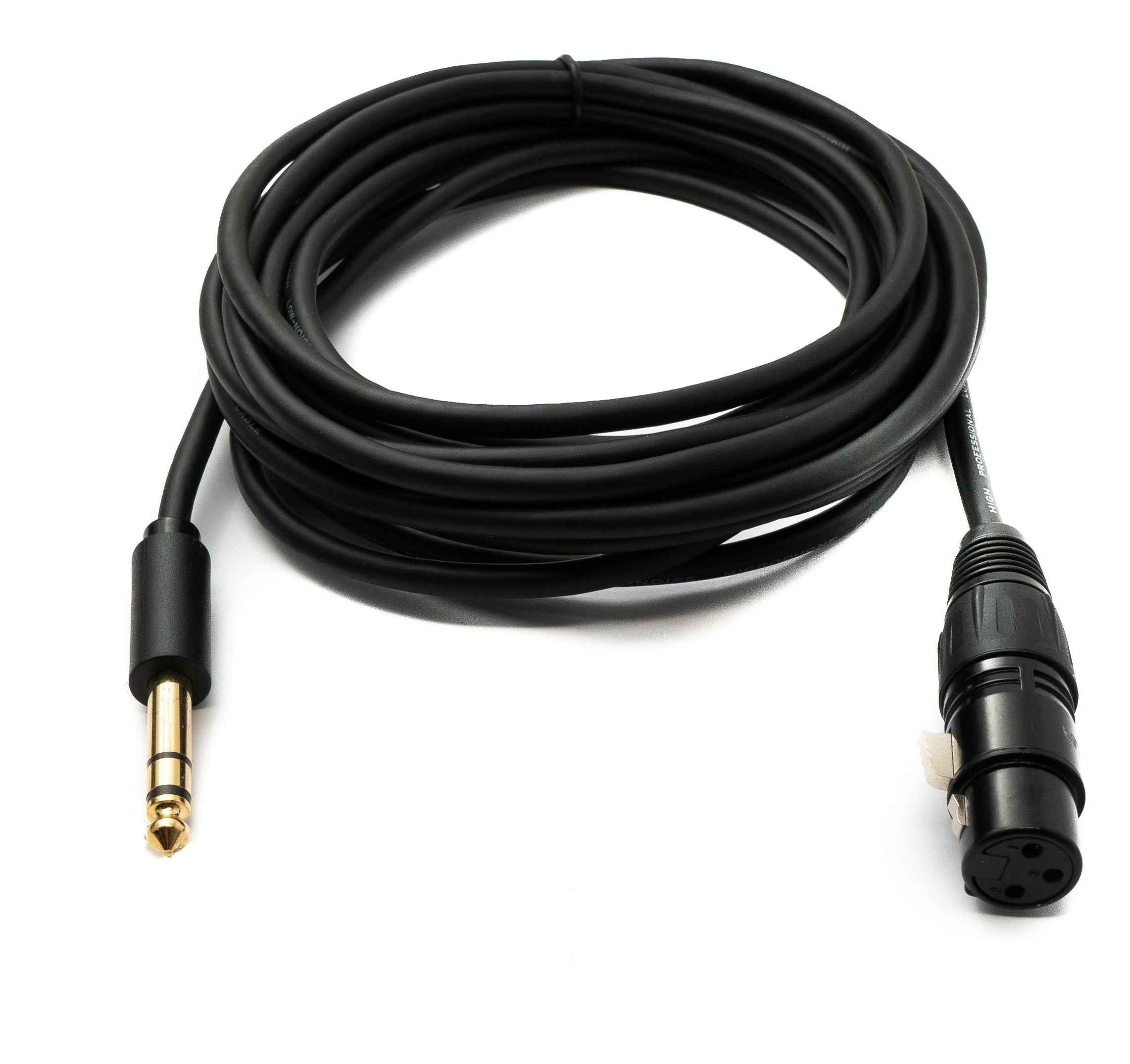 SYSTEM-S Audio Kabel 5 m XLR 3 polig Buchse zu 6.35 mm Klinke Stecker AUX