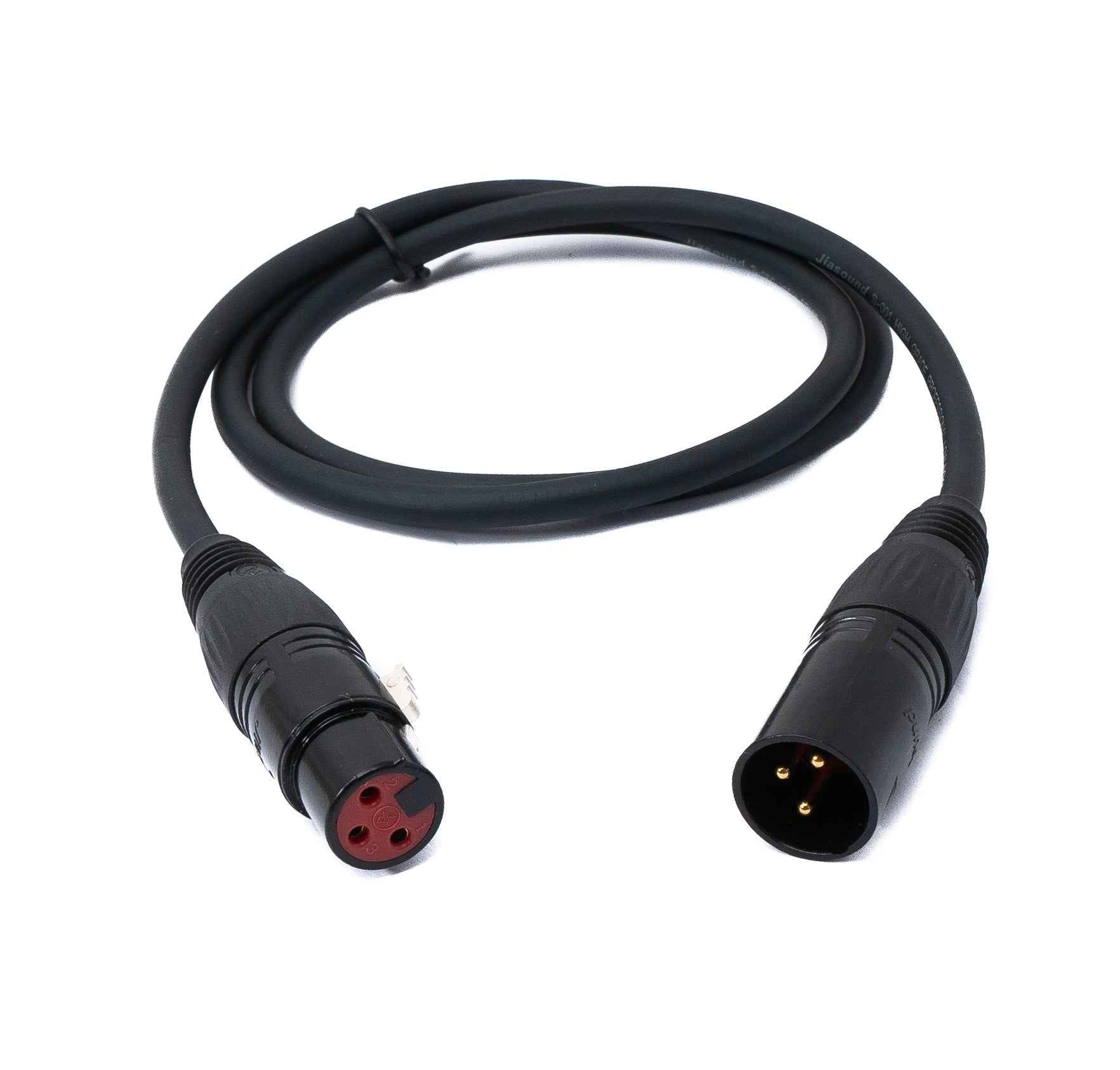 SYSTEM-S Audio Kabel 100 cm XLR 3 polig Stecker zu Buchse AUX in Schwarz