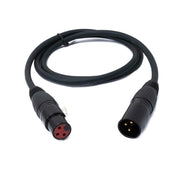 SYSTEM-S Audio Kabel 100 cm XLR 3 polig Stecker zu Buchse AUX in Schwarz