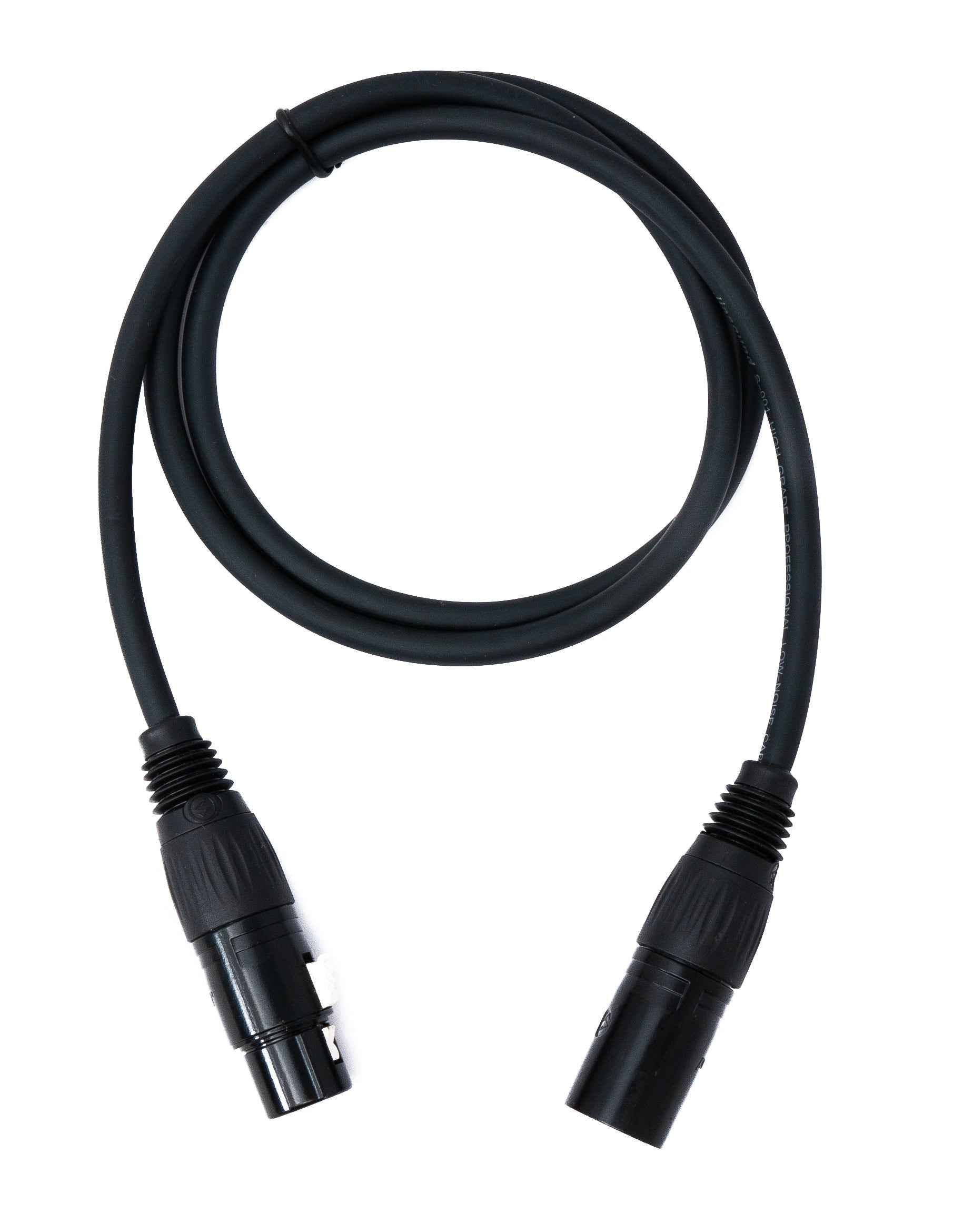 SYSTEM-S Audio Kabel 100 cm XLR 3 polig Stecker zu Buchse AUX in Schwarz