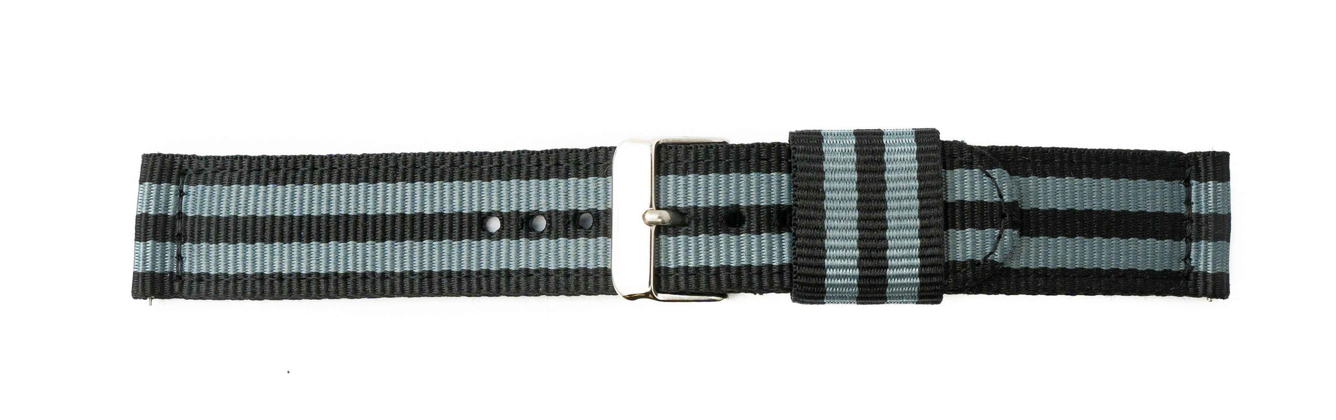 SYSTEM-S Armband 20 mm aus Nylon für Samsung Galaxy Watch 4 Smartwatch in Blau Grau