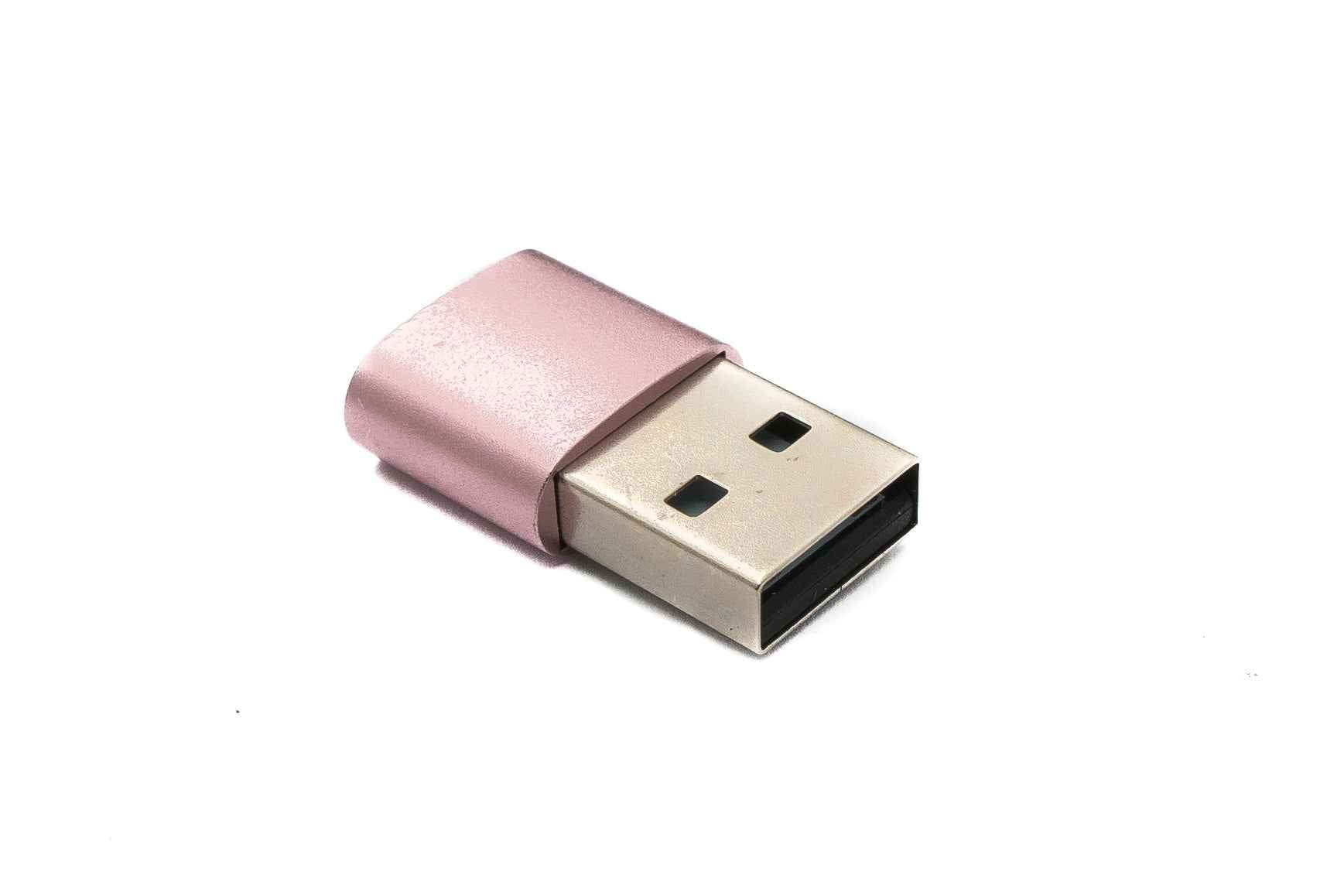 SYSTEM-S USB 3.1 Adapter Typ C Buchse zu 2.0 Typ A Stecker in Pink