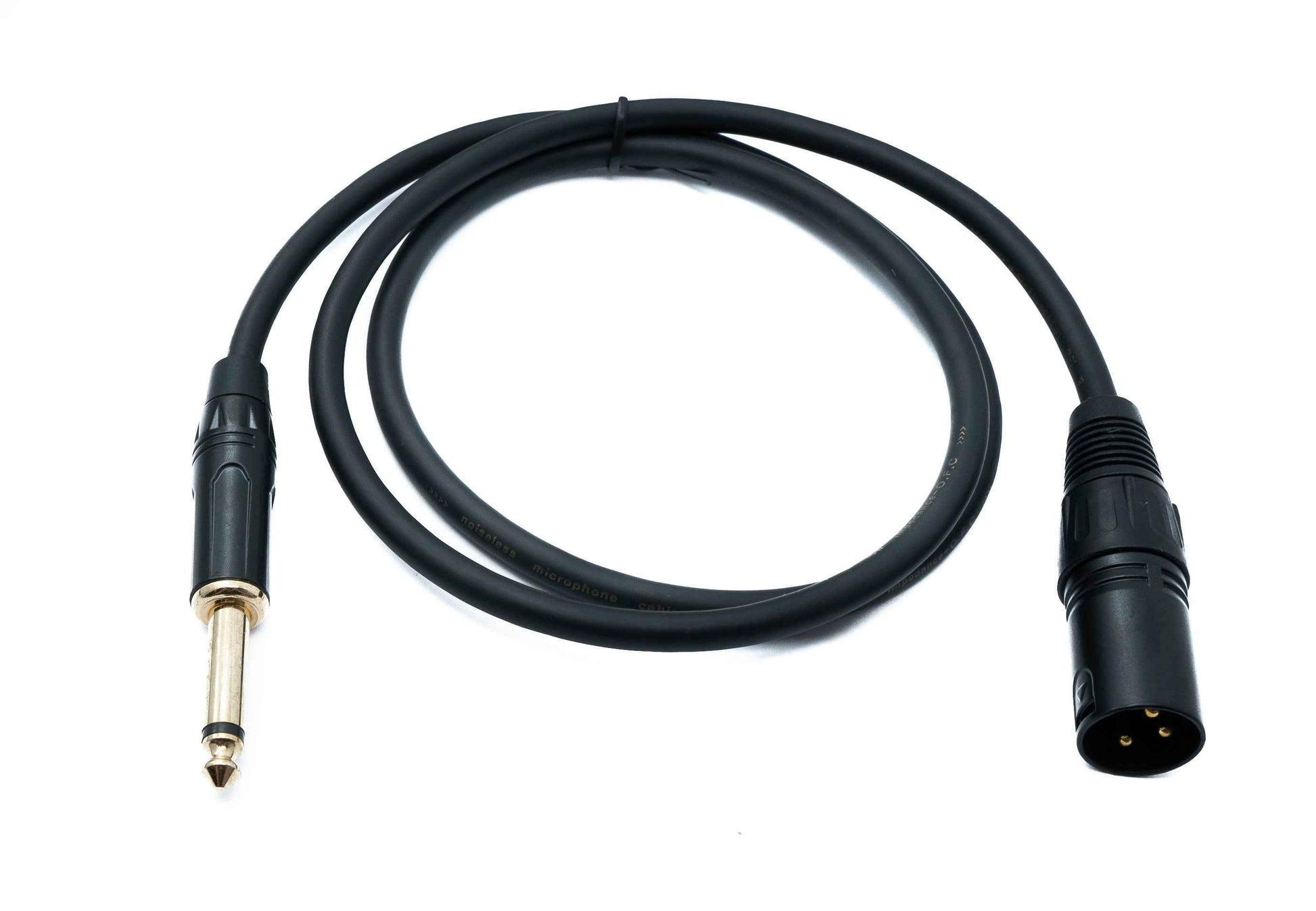 SYSTEM-S Audio XLR Kabel 100 cm 3 polig Stecker zu Klinke AUX 6,35 mm 2 polig TS Stecker