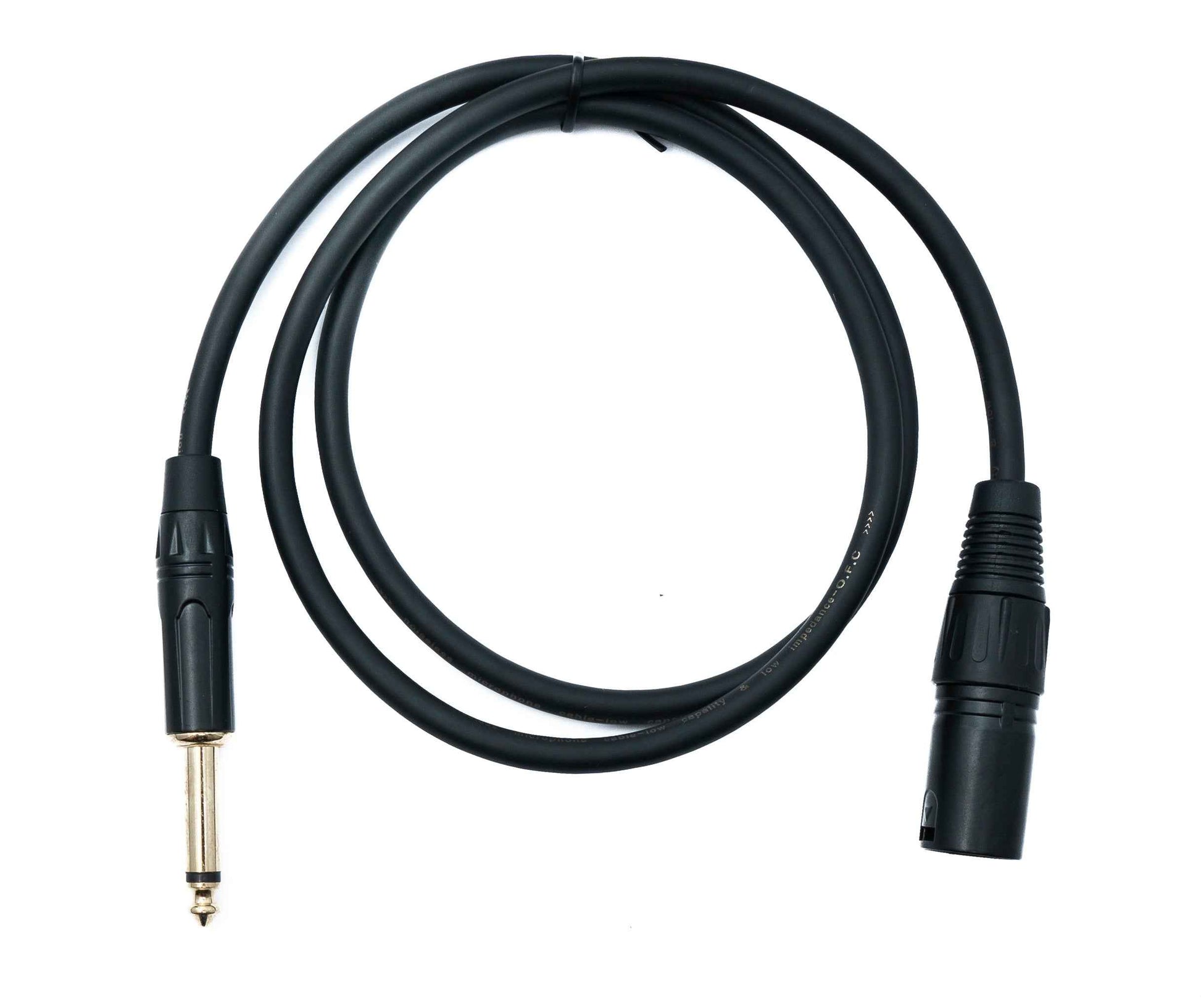 SYSTEM-S Audio XLR Kabel 100 cm 3 polig Stecker zu Klinke AUX 6,35 mm 2 polig TS Stecker