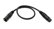 SYSTEM-S Audio XLR Kabel 50 cm 5 polig Stecker zu 3 polig Buchse in Schwarz