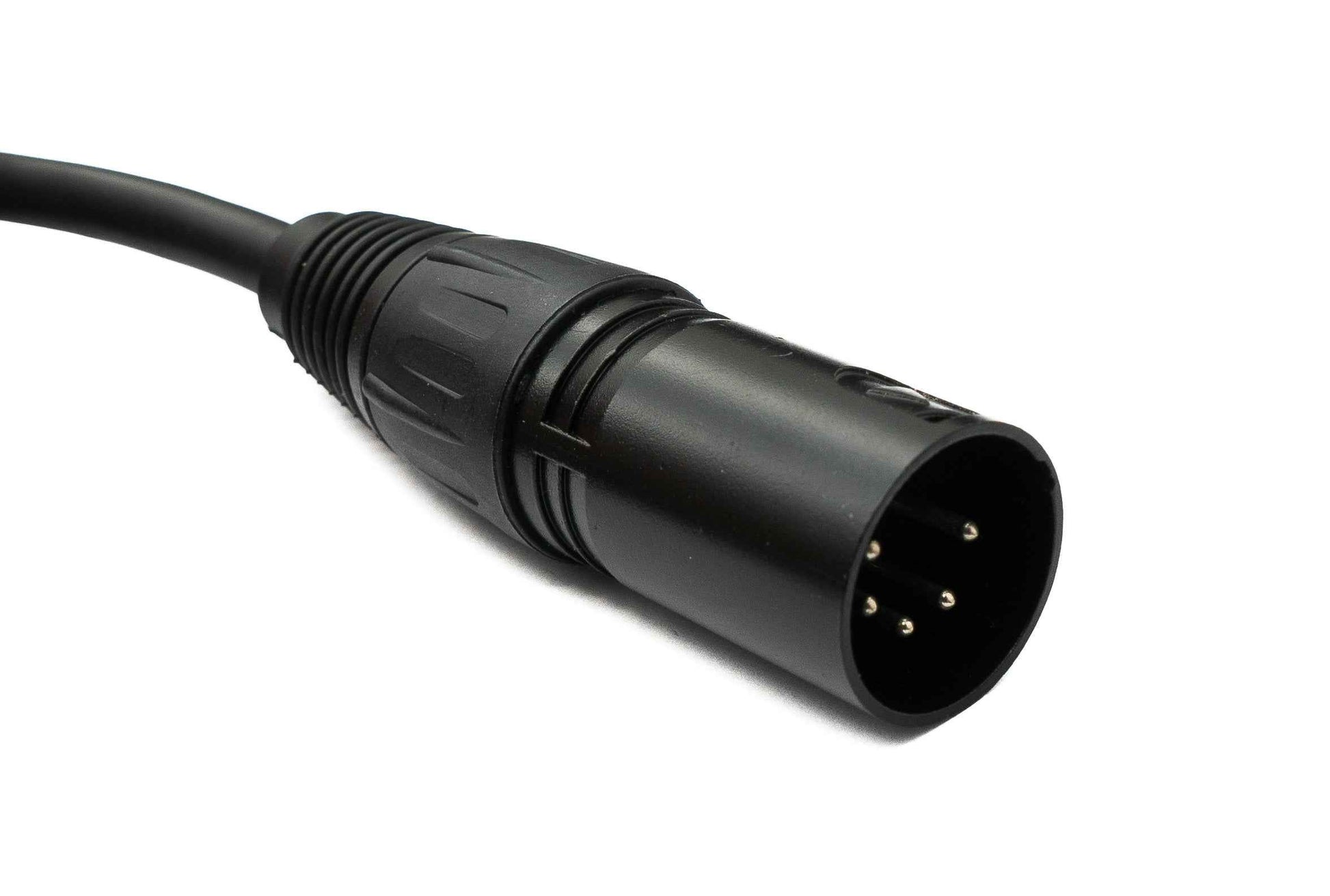 SYSTEM-S Audio XLR Kabel 50 cm 5 polig Stecker zu 3 polig Buchse in Schwarz