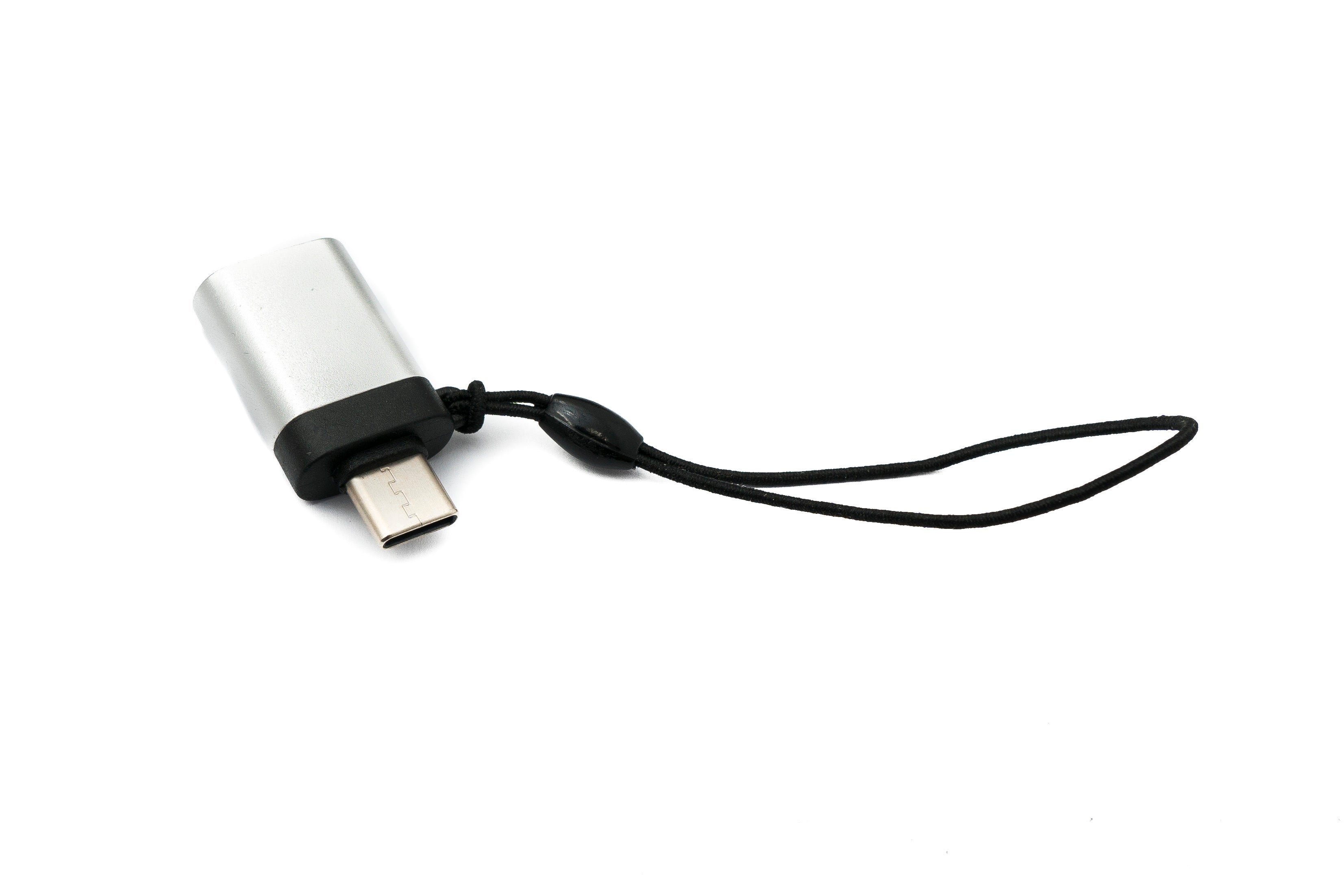 USB-Adapter USB-C Stecker auf USB-A Buchse 3.1 5 Gbit/s anthrazit mit Schlaufe