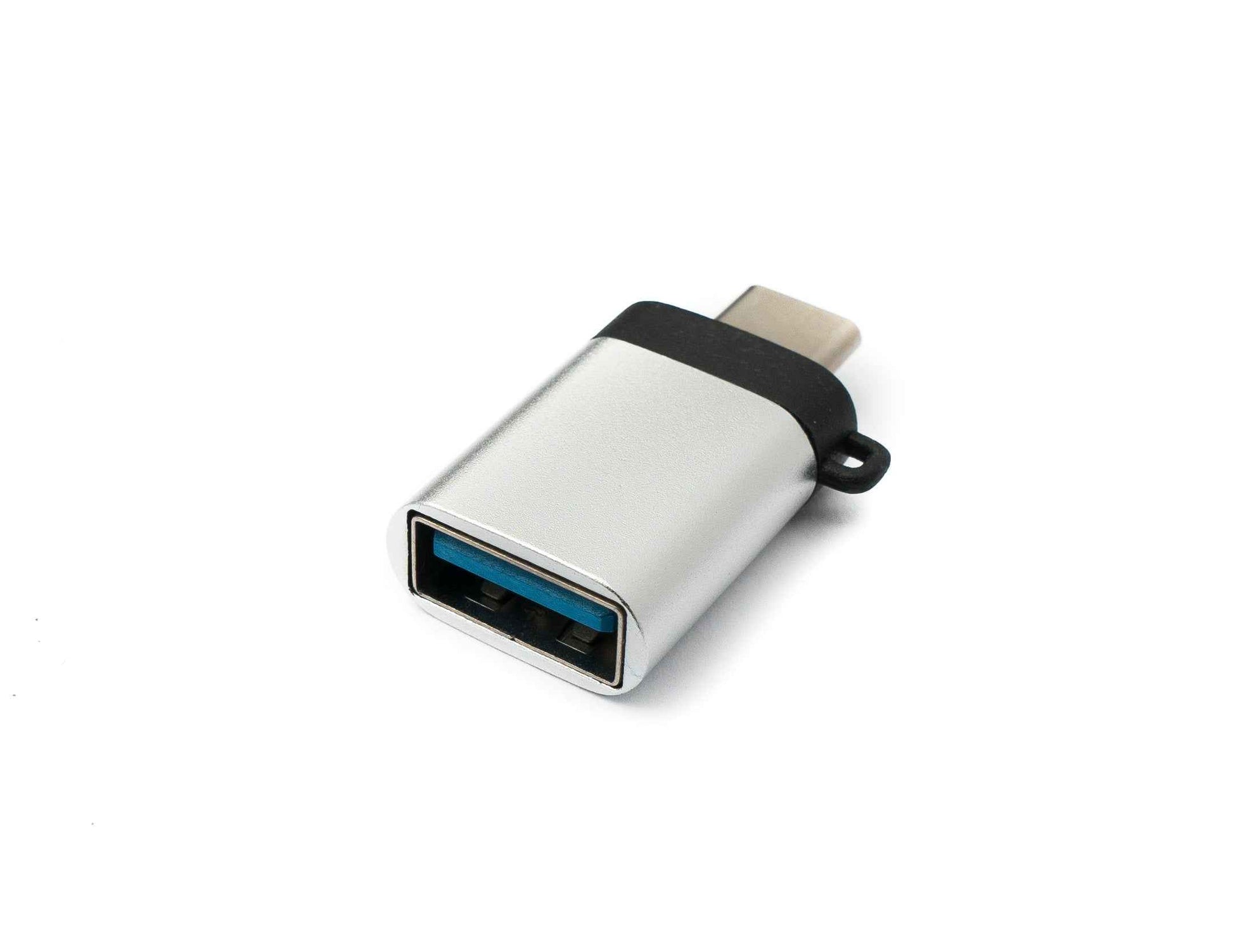 SYSTEM-S USB 3.1 Adapter Typ C Stecker zu 3.0 Typ A Buchse Schlaufe in Anthrazit