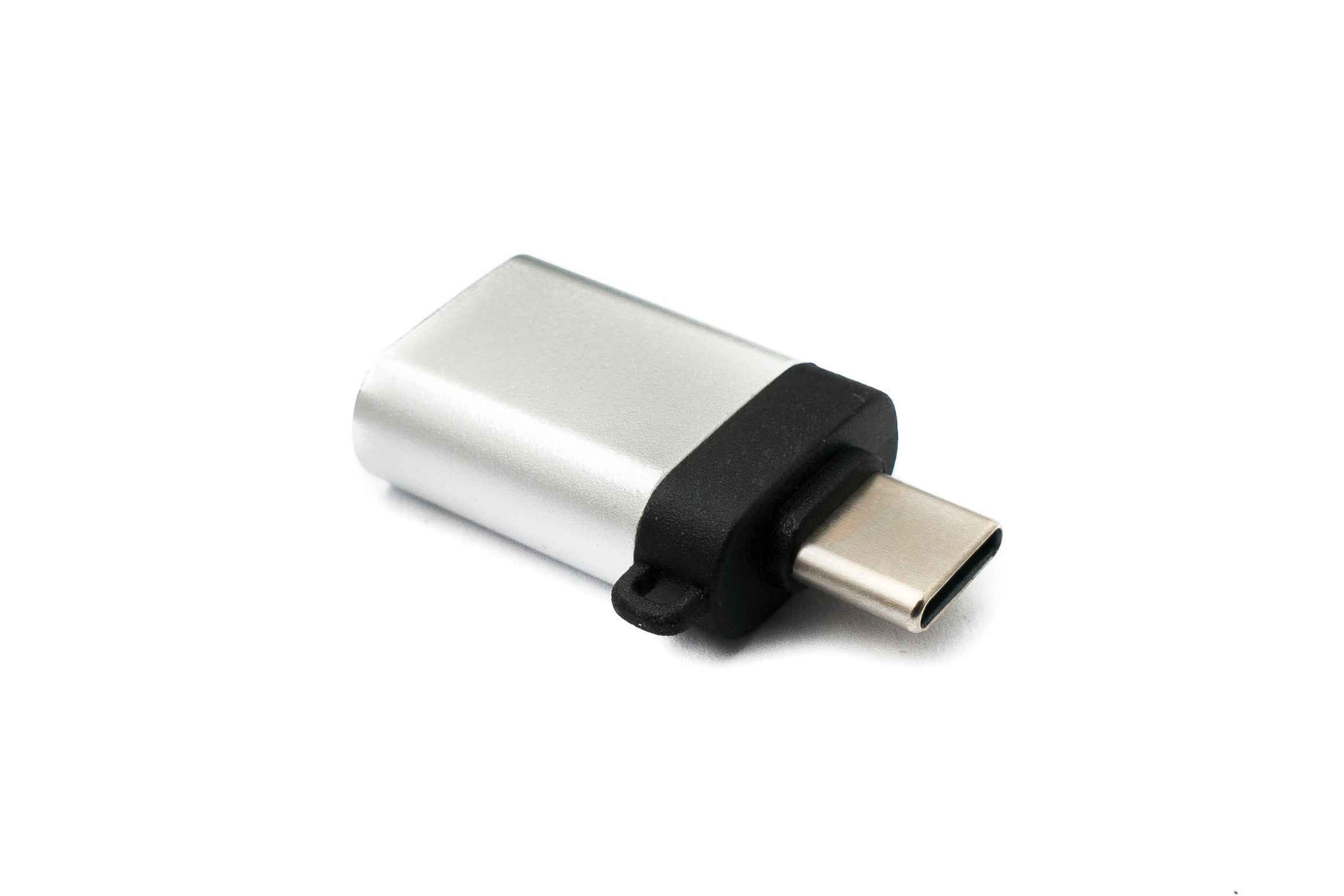 SYSTEM-S USB 3.1 Adapter Typ C Stecker zu 3.0 Typ A Buchse Schlaufe in Anthrazit