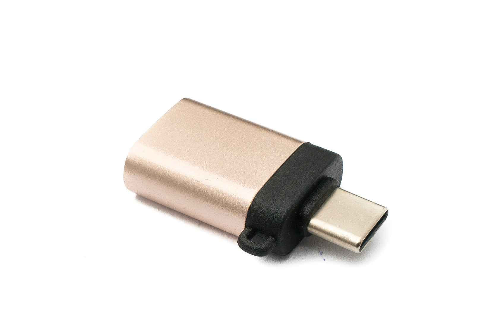 SYSTEM-S USB 3.1 Adapter Typ C Stecker zu 3.0 Typ A Buchse Schlaufe in Rosa Gelb