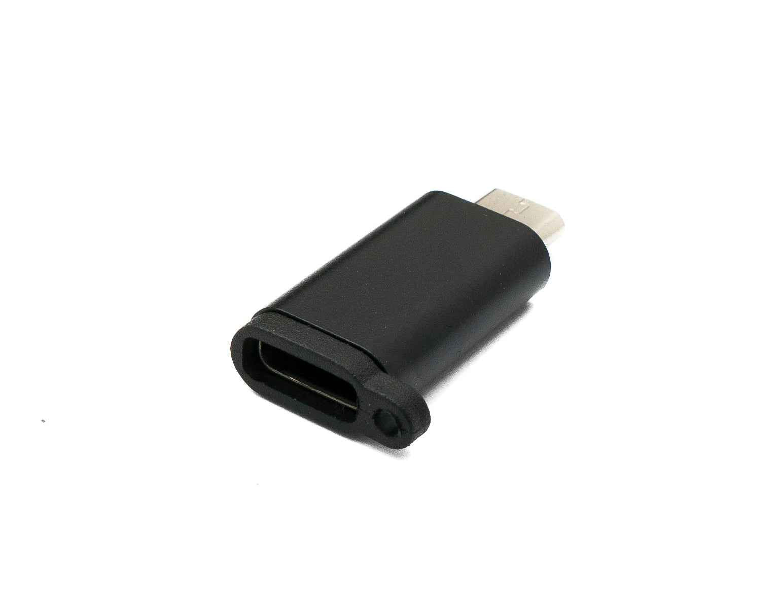 SYSTEM-S USB 3.1 Adapter Typ C Buchse zu 2.0 Micro B Stecker Schlaufe in Schwarz