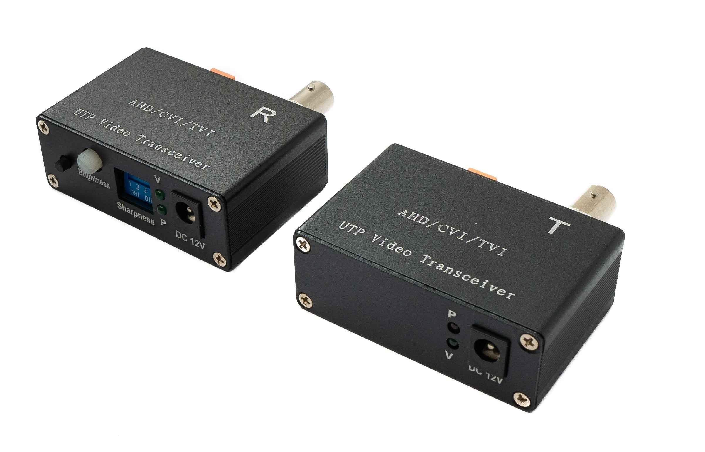 SYSTEM-S 75 Ohm Transceiver Set BNC zu Cat5E Cat6 Video für AHD TVI CVI/PAL NTSC