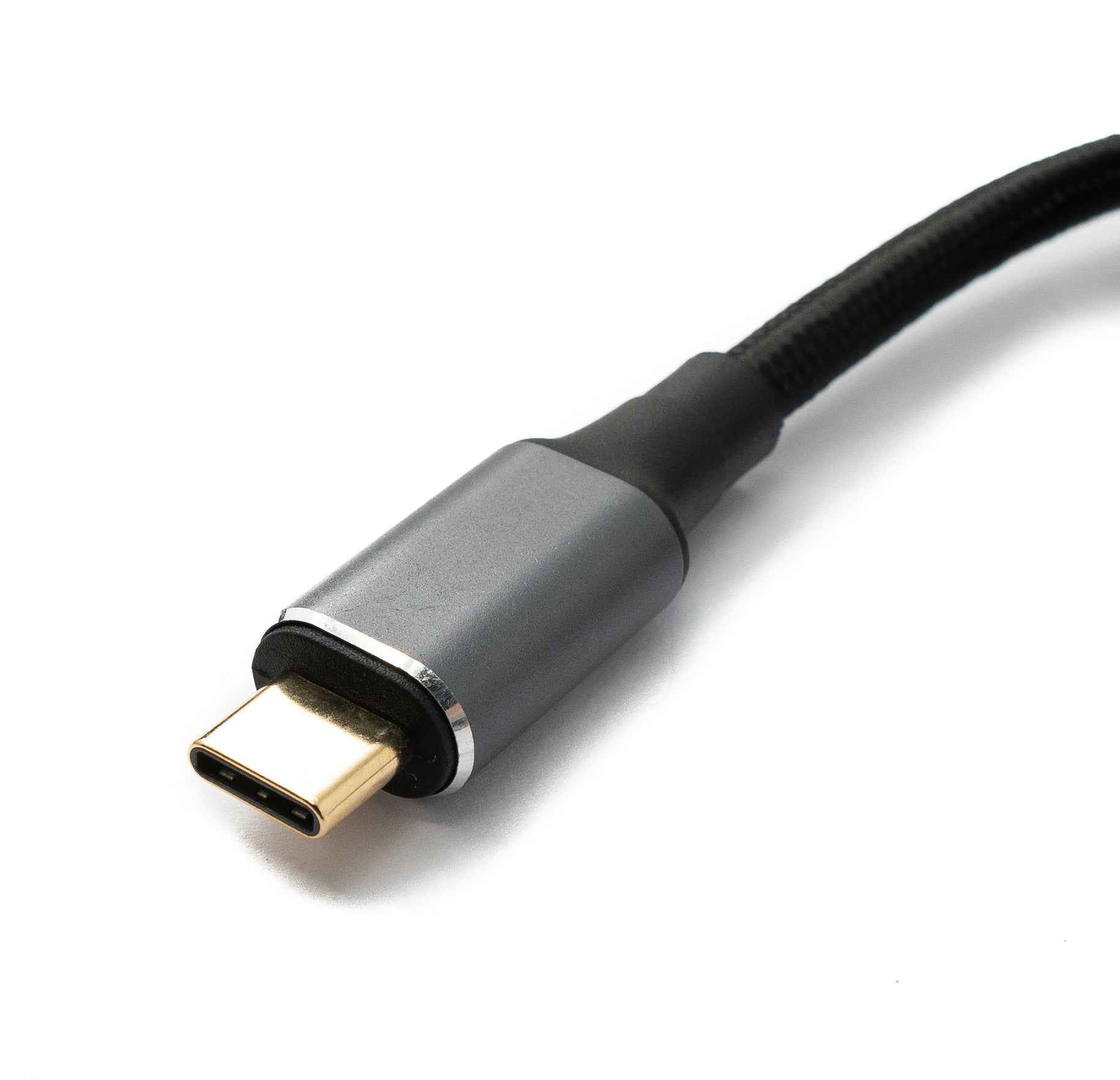 SYSTEM-S USB4 USB Kabel 50 cm Typ C Stecker zu Stecker 40 Gbit/s USB 4.0 geflochten Schwarz
