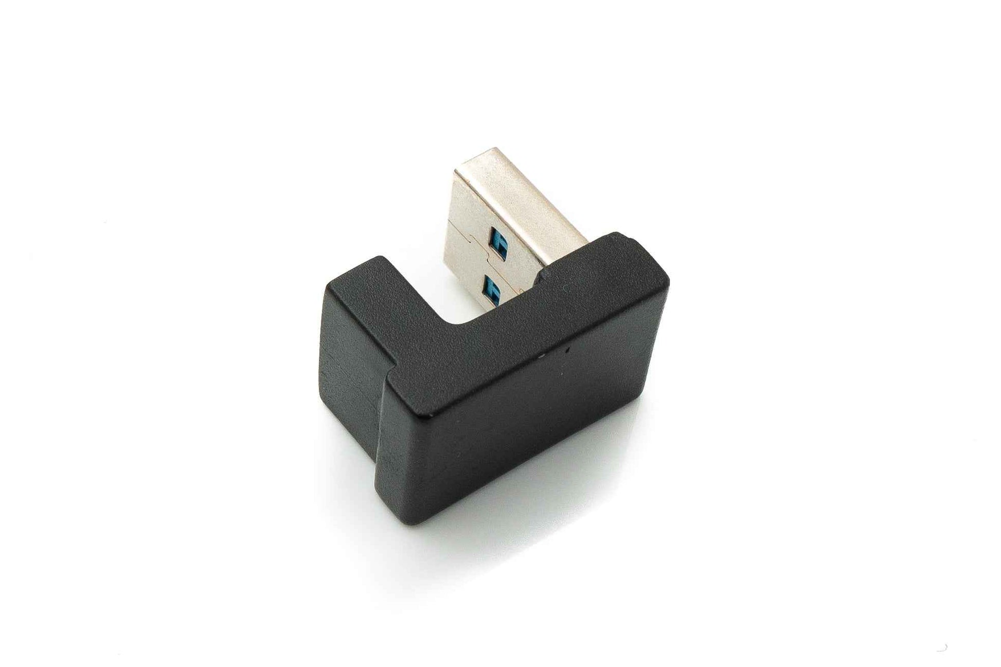 SYSTEM-S USB 3.1 Gen 2 U Turn 180° Adapter Typ C Buchse zu 3.0 Typ A Stecker in Schwarz