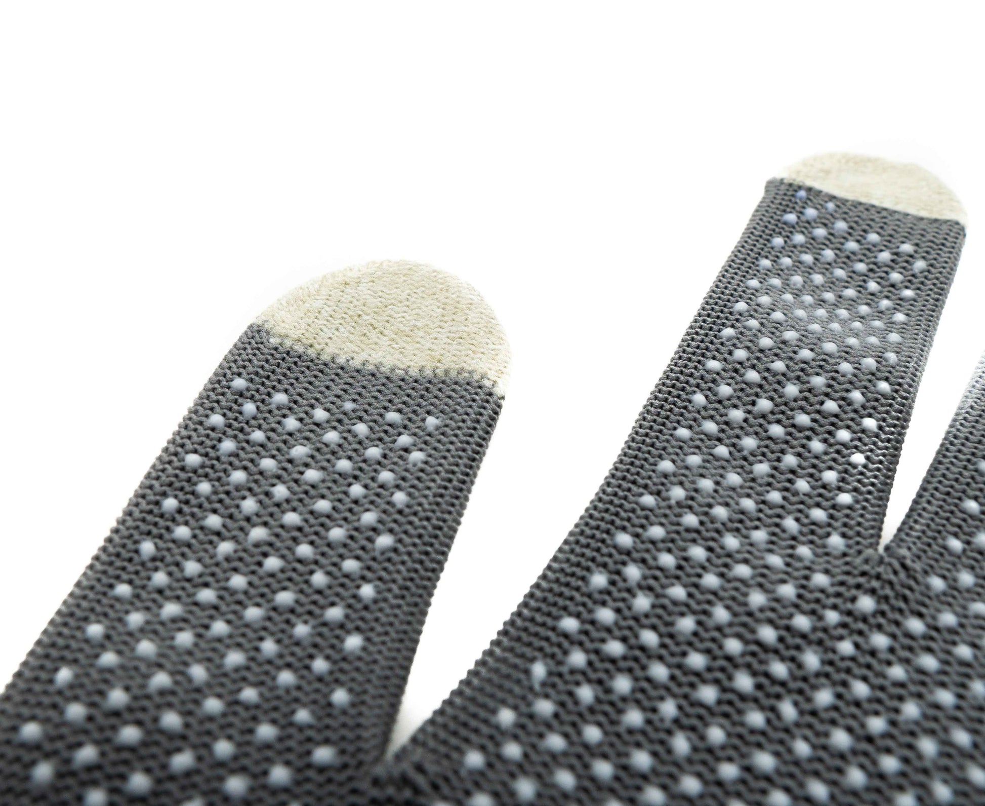 SYSTEM-S Anti Rutsch Handschuhe aus Stoff für Smartphones Touch Bildschirme in Grau