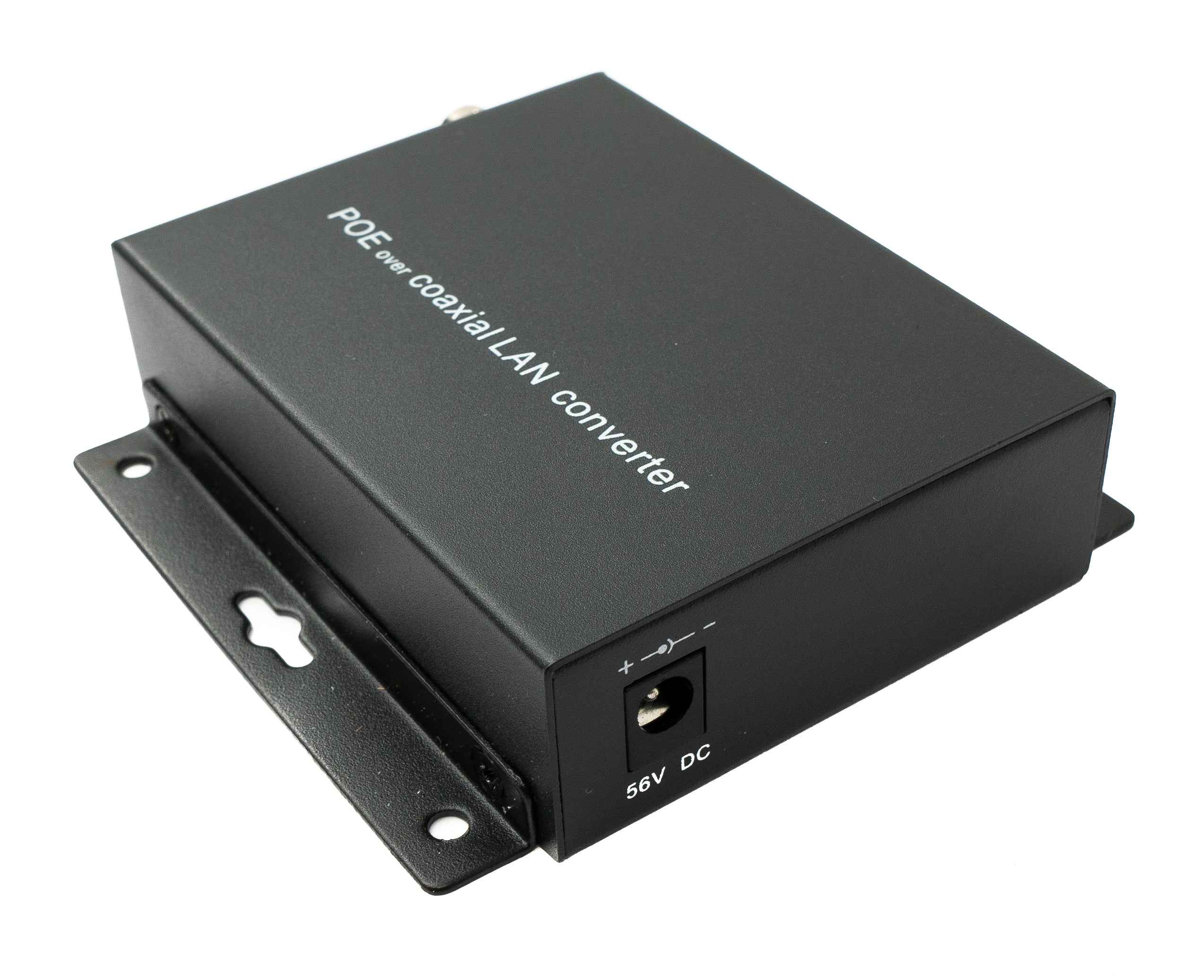 SYSTEM-S 75 Ohm IP Extender Set LAN RJ45 zu BNC Koaxialkabel in Schwarz