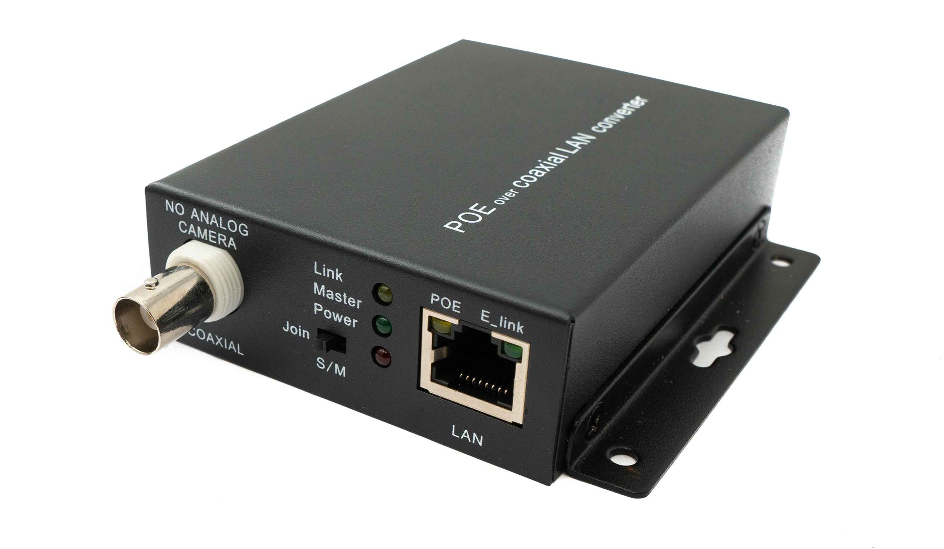 SYSTEM-S 75 Ohm IP Extender Set LAN RJ45 zu BNC Koaxialkabel in Schwarz