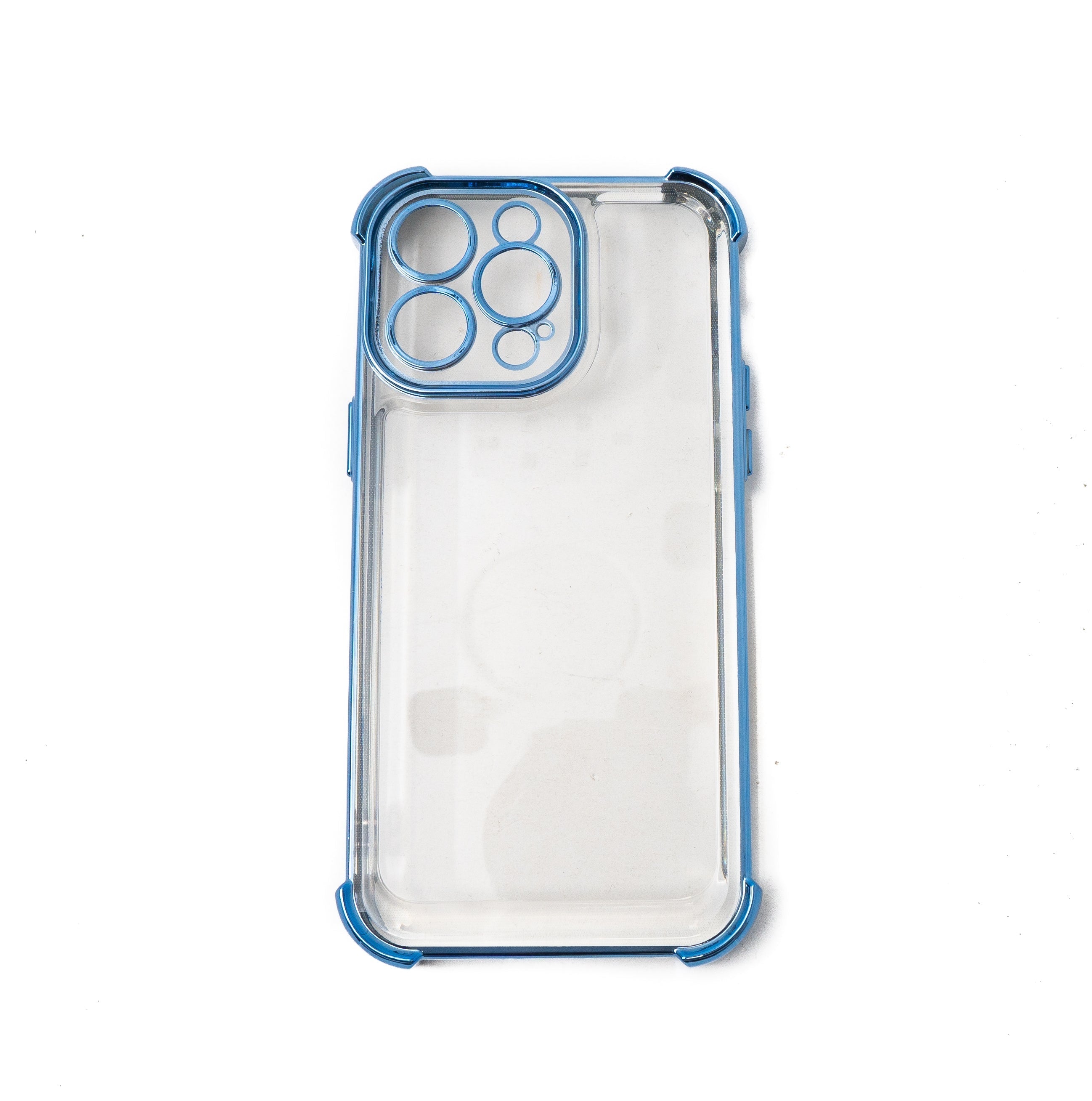 Schutzhülle stoßfest TPU glänzend transparent blau für iPhone 14 Pro Max